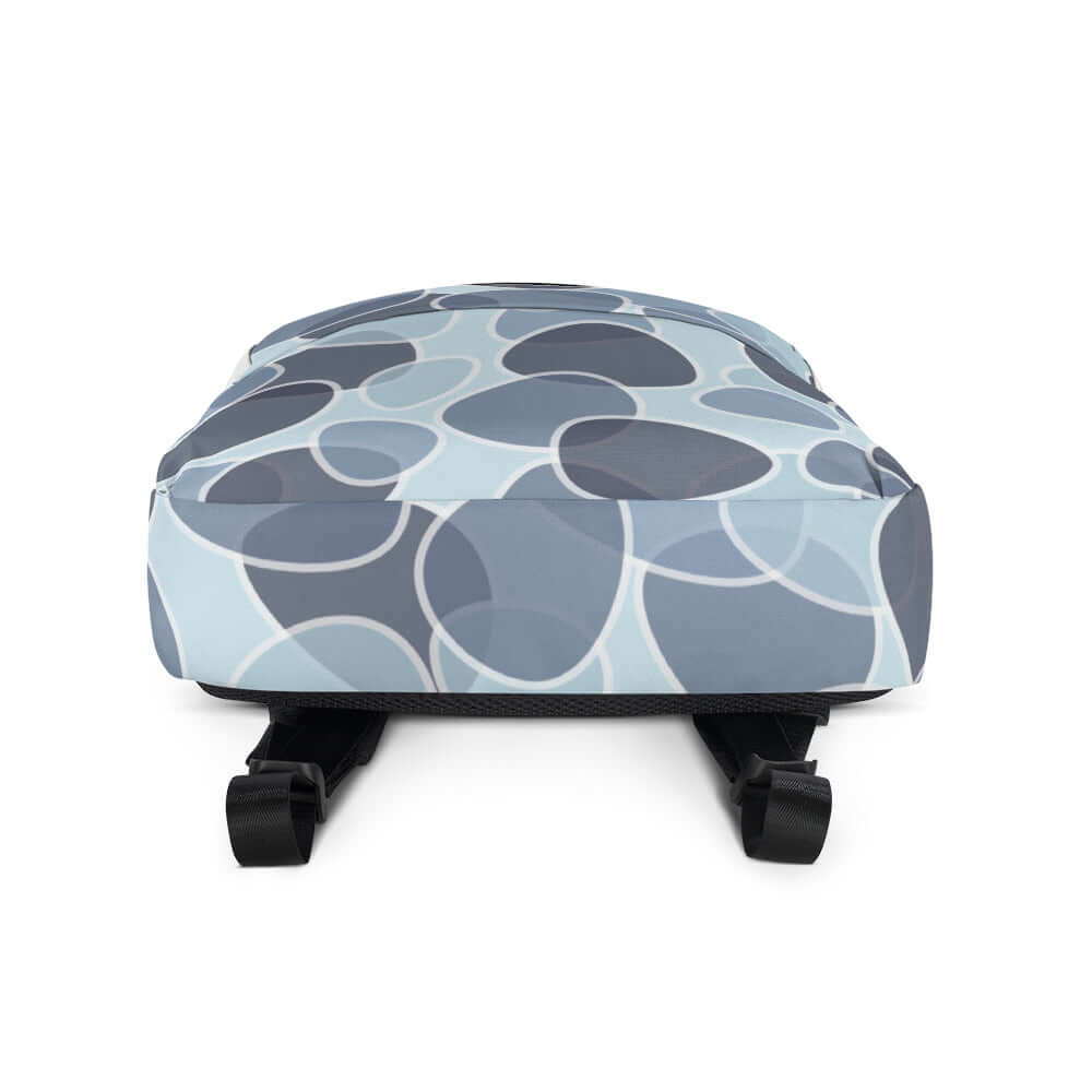 Rucksack N°5 in blue and grey pattern, medium size, ideal for daily use and sports with waterproof features and ample storage space