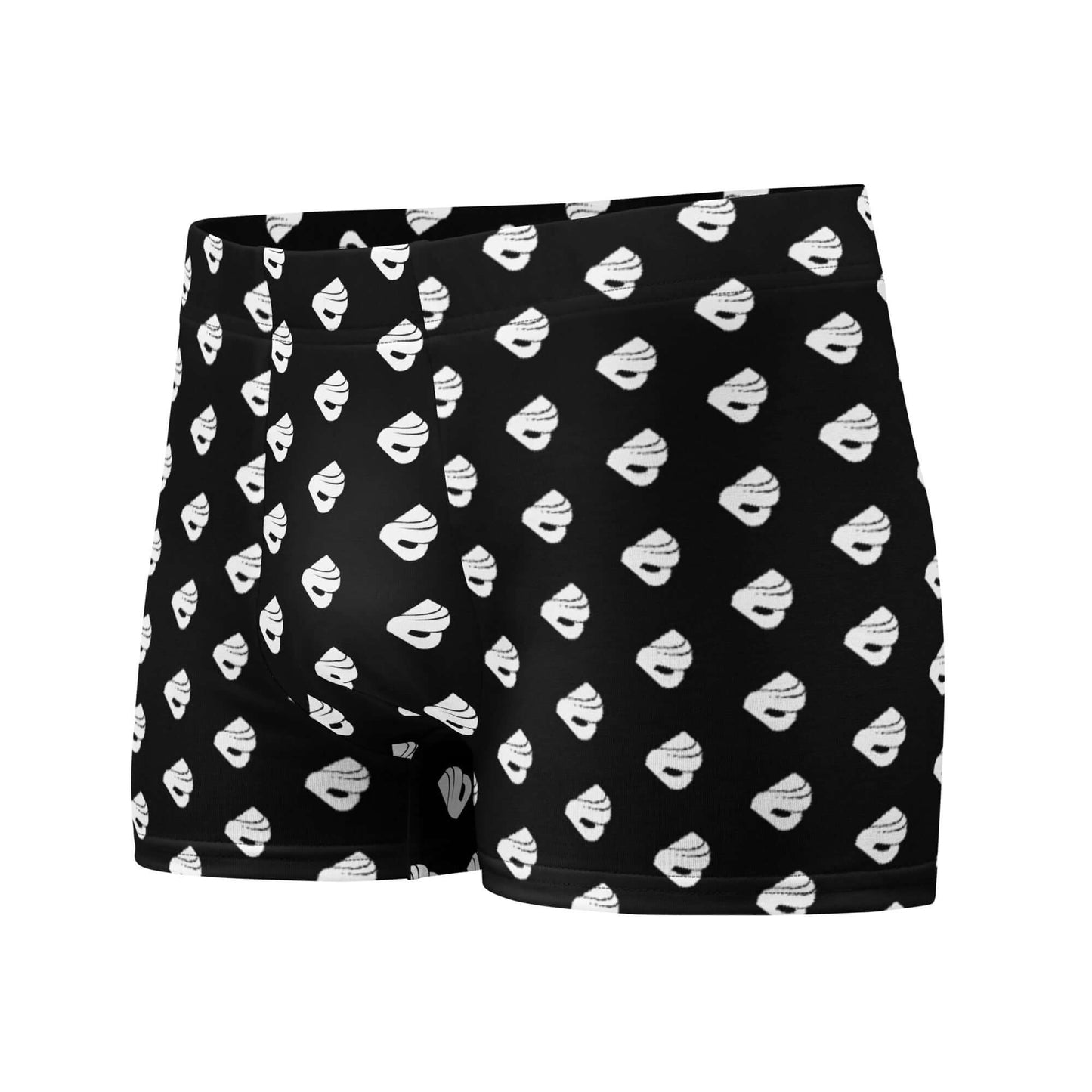 Boxer-Briefs N°11 with black and white pattern, soft stretch fabric for comfort, mid-waist design, no back seam, front pouch support.