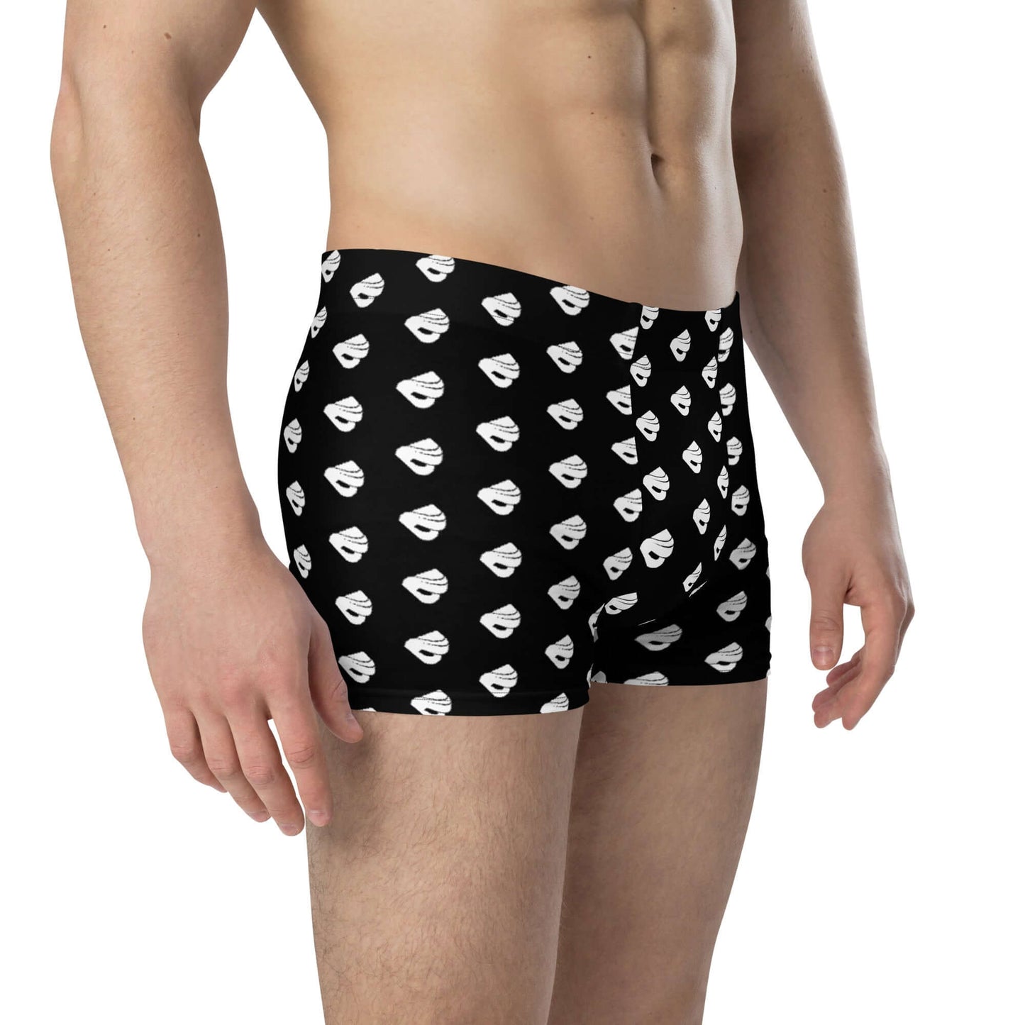 Boxer-Briefs N°11 in black and white pattern, mid-waist design with elastic waistband and soft fabric for comfort and support.