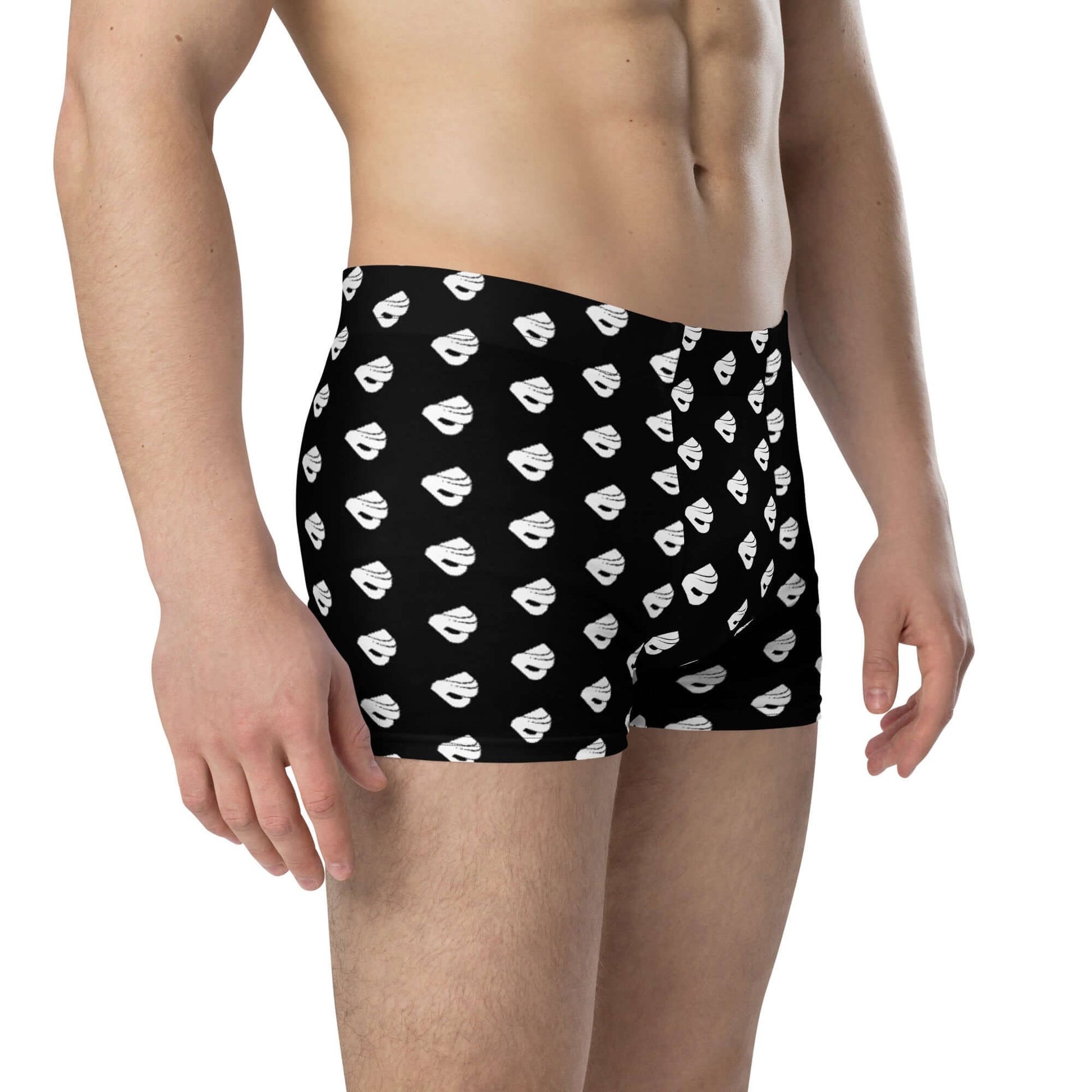 Boxer-Briefs N°11 in black and white pattern, mid-waist design with elastic waistband and soft fabric for comfort and support.