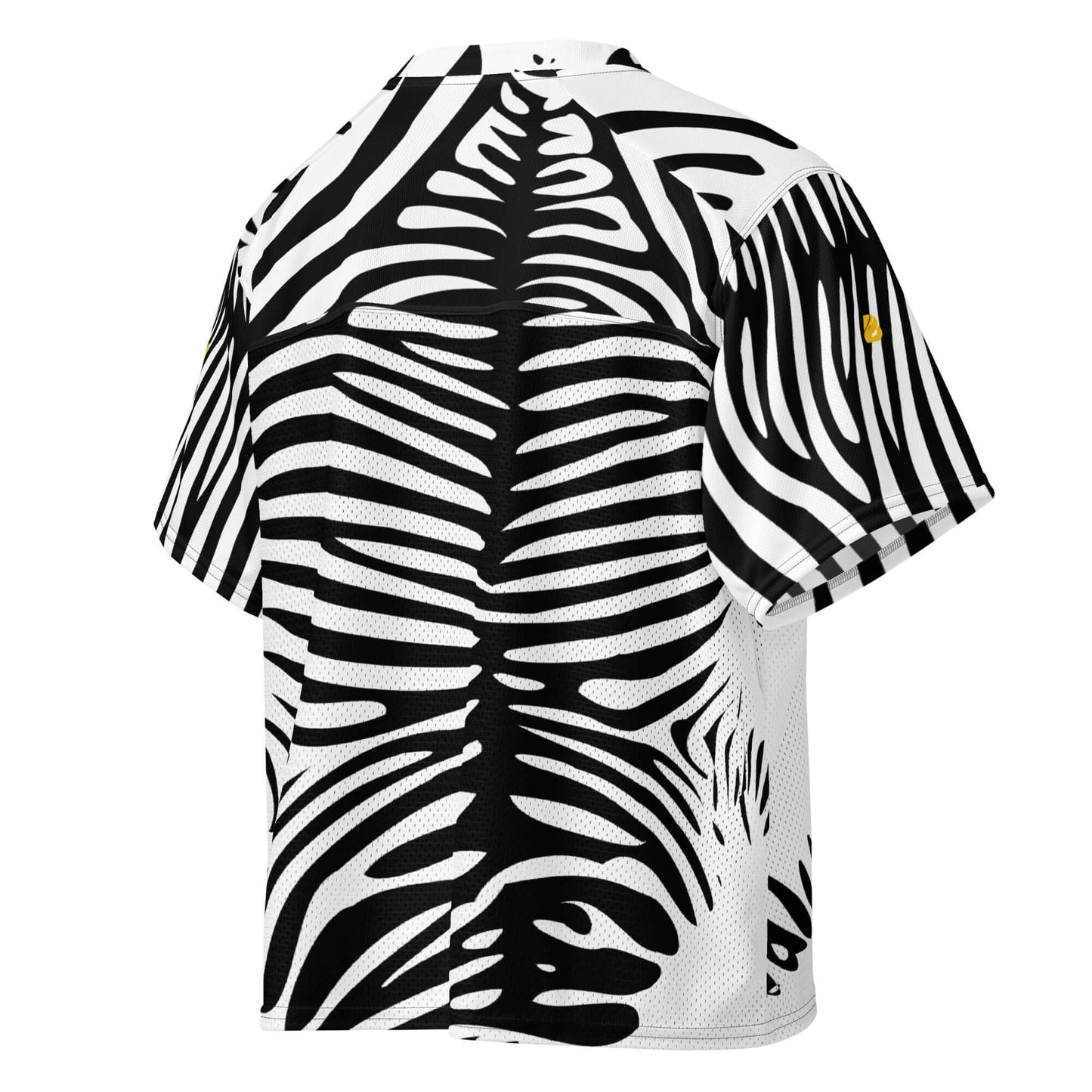 Weit geschnittenes Football-Trikot mit Zebra-Muster, atmungsaktiv und feuchtigkeitsabsorbierend, perfekter Komfort für Sport und Freizeit.