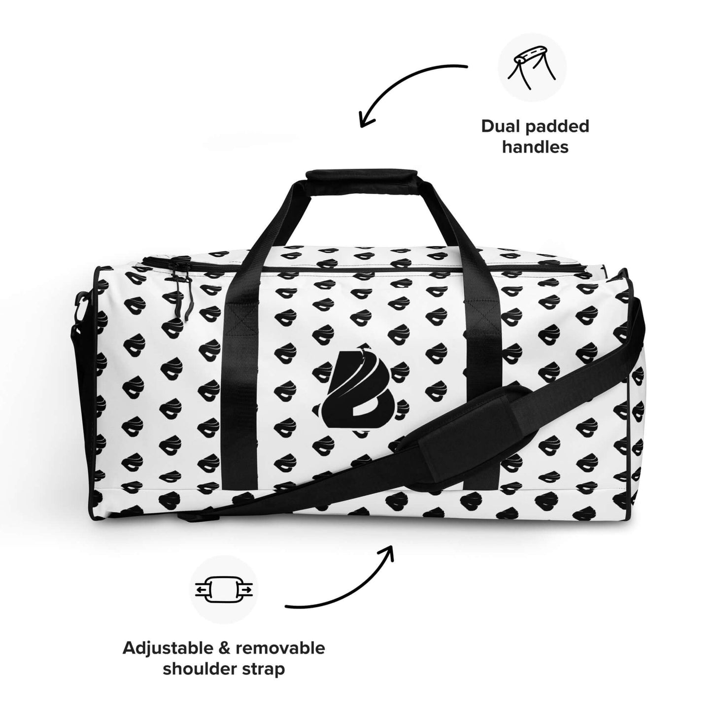 Weekender N°30 travel bag with dual padded handles and adjustable strap, perfect for gym, travel, and daily errands.