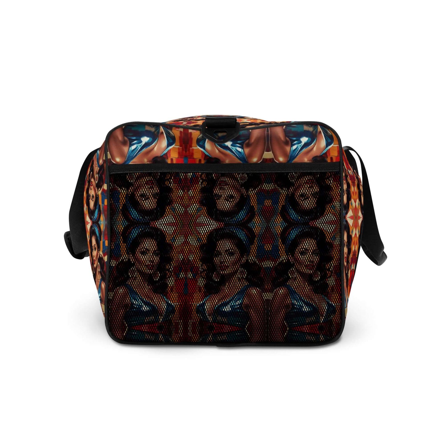 Stylish Weekender bag featuring a vibrant design, ideal for travel and daily use with multiple pockets.