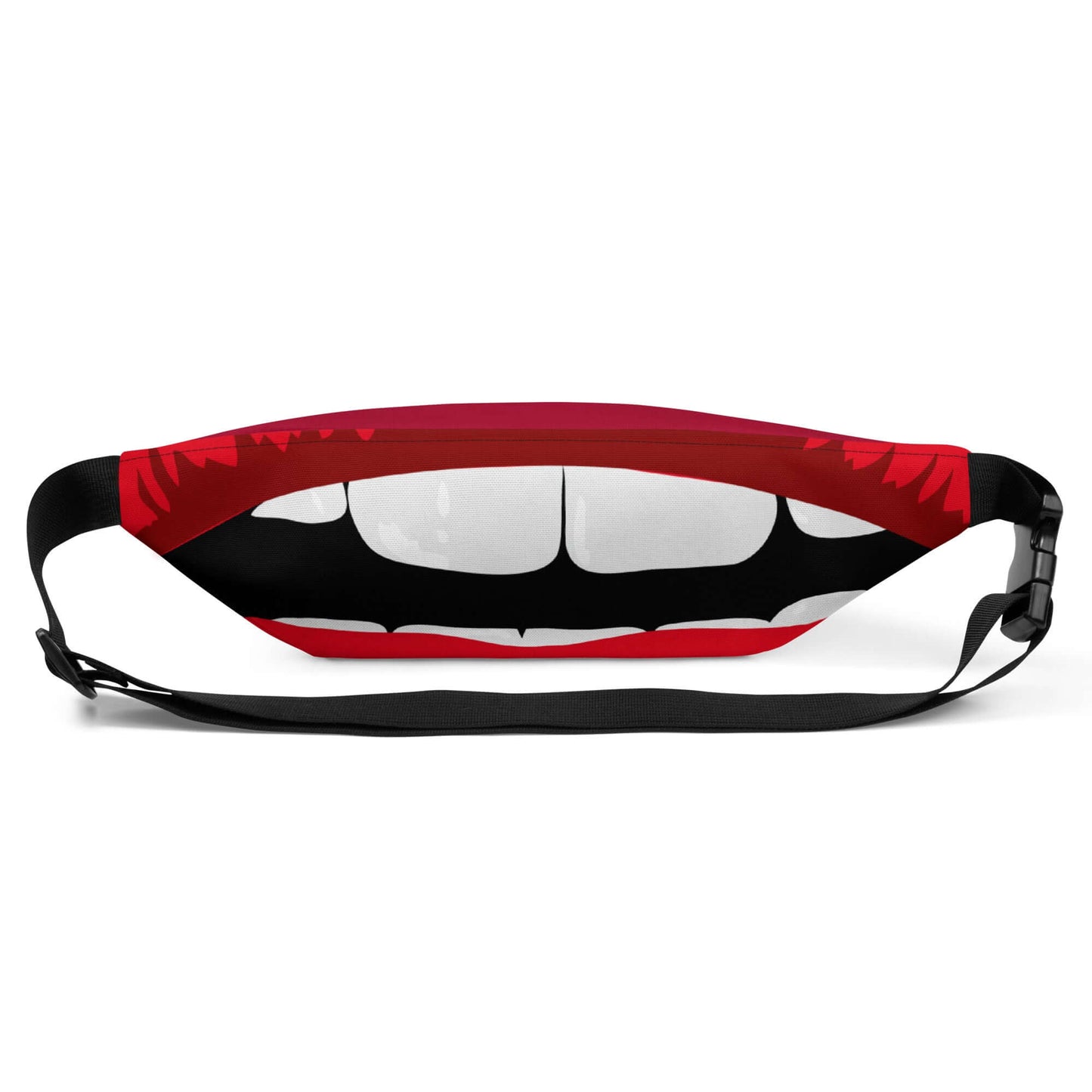 Gürteltasche N°30 with a bold lip design, adjustable strap, ideal for festivals and travel enthusiasts.