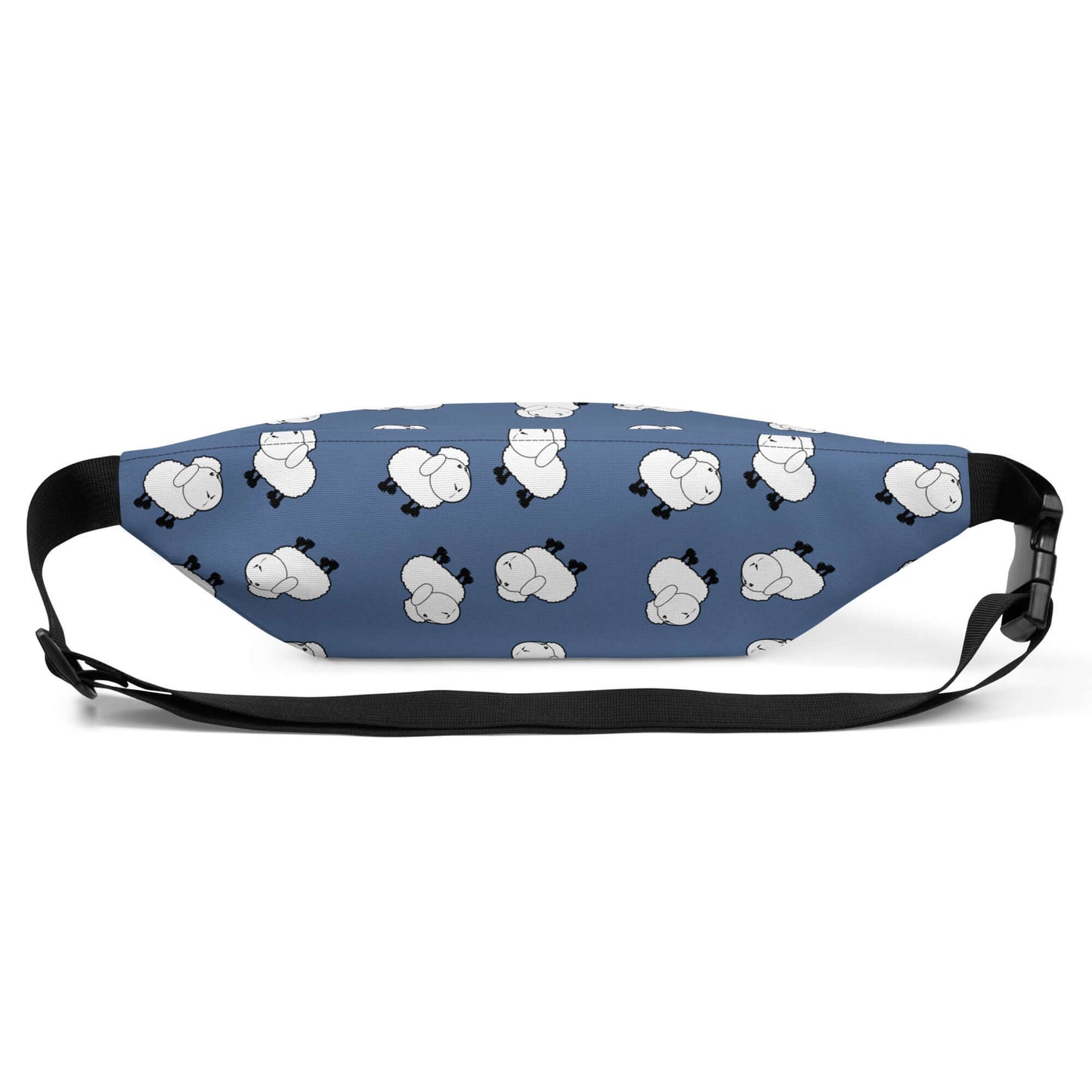 Gürteltasche N°32 with adjustable strap, blue with cute cartoon bear pattern, perfect for festivals or travel, 100% polyester.