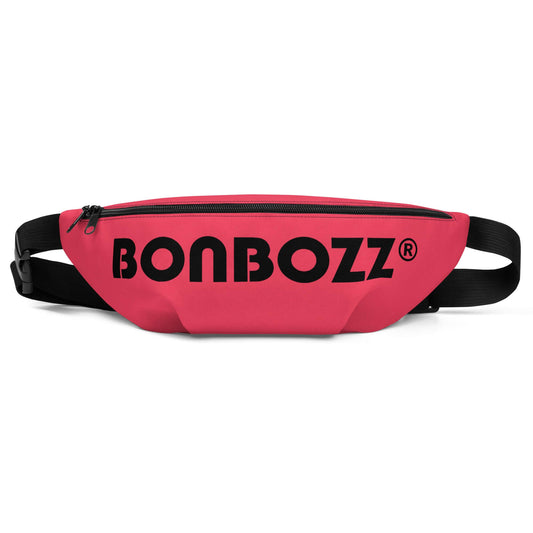 Gürteltasche N°29 in pink with adjustable strap and inner pocket, ideal for festivals and travel, featuring 'BONBOZZ' branding