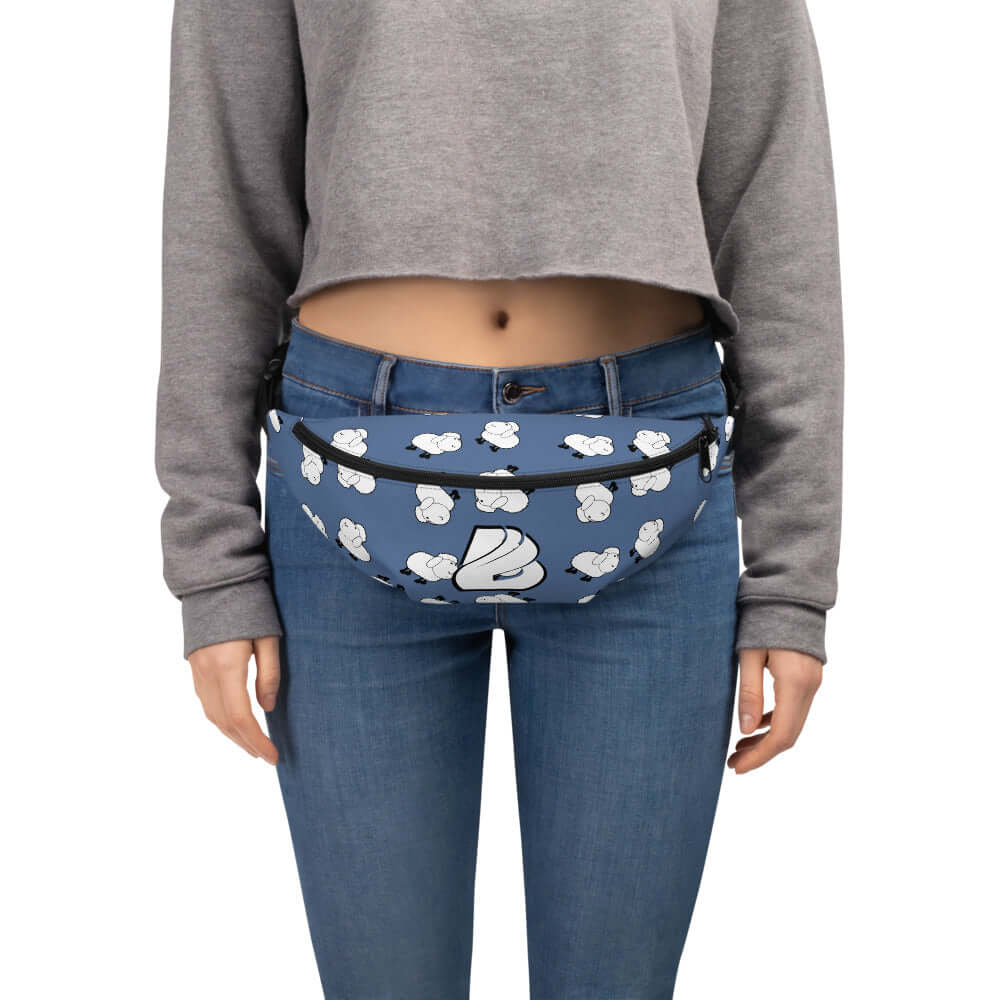 Person wearing Gürteltasche N°32, stylish and practical waist bag with adjustable strap, ideal for travel and festivals.