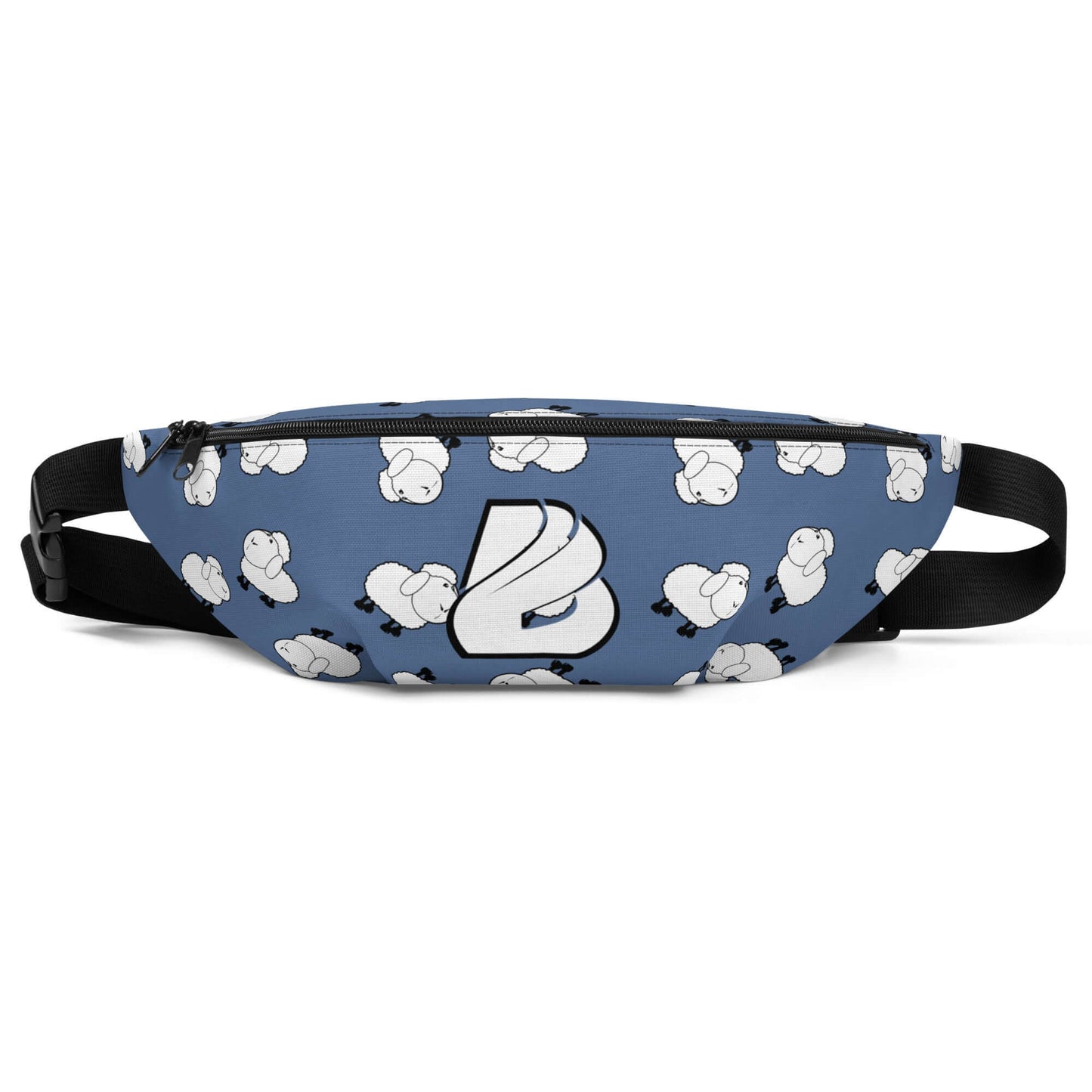 Gürteltasche N°32 in Blau mit Muster, verstellbarer Riemen ideal für Festivals und Urlaub, ultimatives Reiseaccessoire.