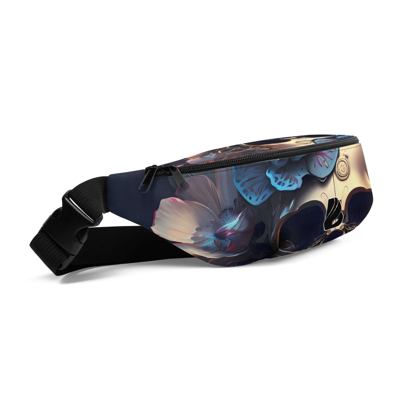 Stylish Gürteltasche N°33 with floral pattern and adjustable strap, perfect for travel and festivals.