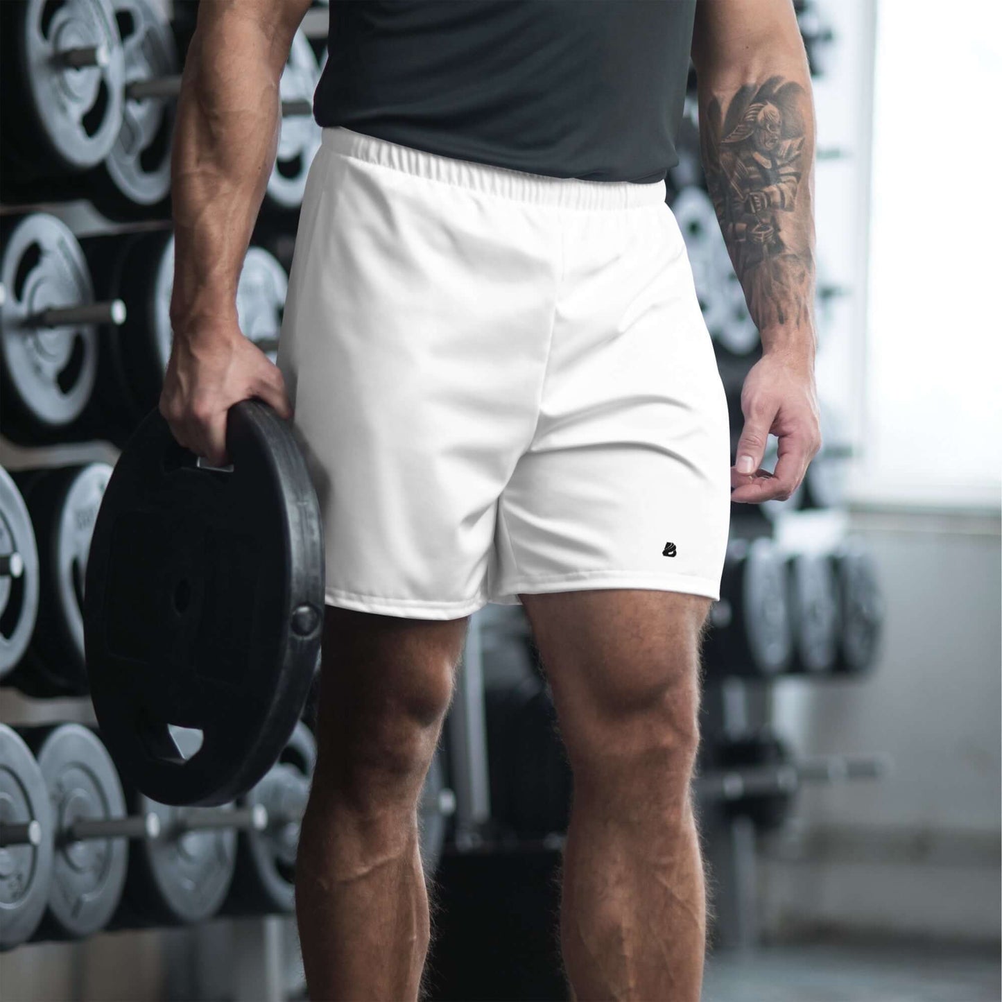 Recycelte Sport-Shorts für Herren N°1 im Fitnessstudio, ideal zum Laufen oder Gewichtheben, aus 91% recyceltem Polyester und 9% Elastan.
