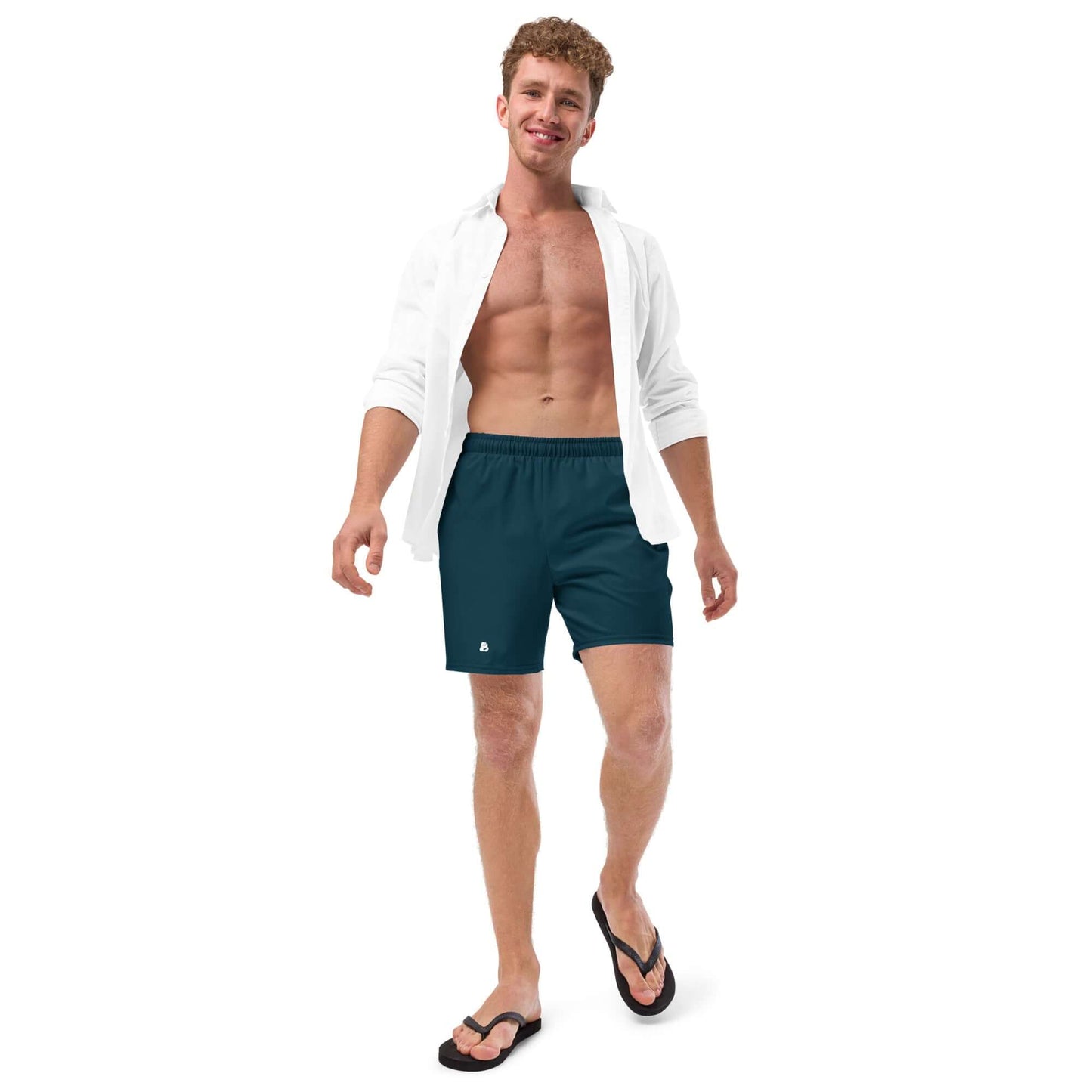 Herren-Badehosen N°15, schnell trocknende und atmungsaktive Badehose mit Taschen und seidigem Innenfutter für Komfort und Schutz.