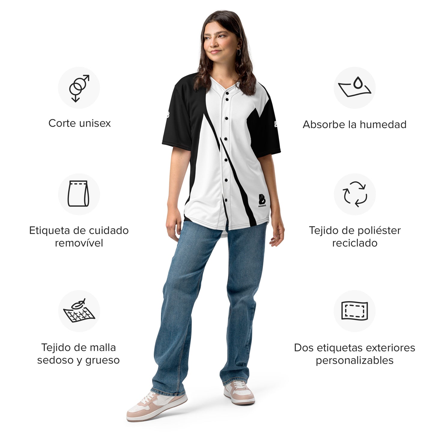 Recyceltes Baseball-Trikot N°0 BONBOZZ