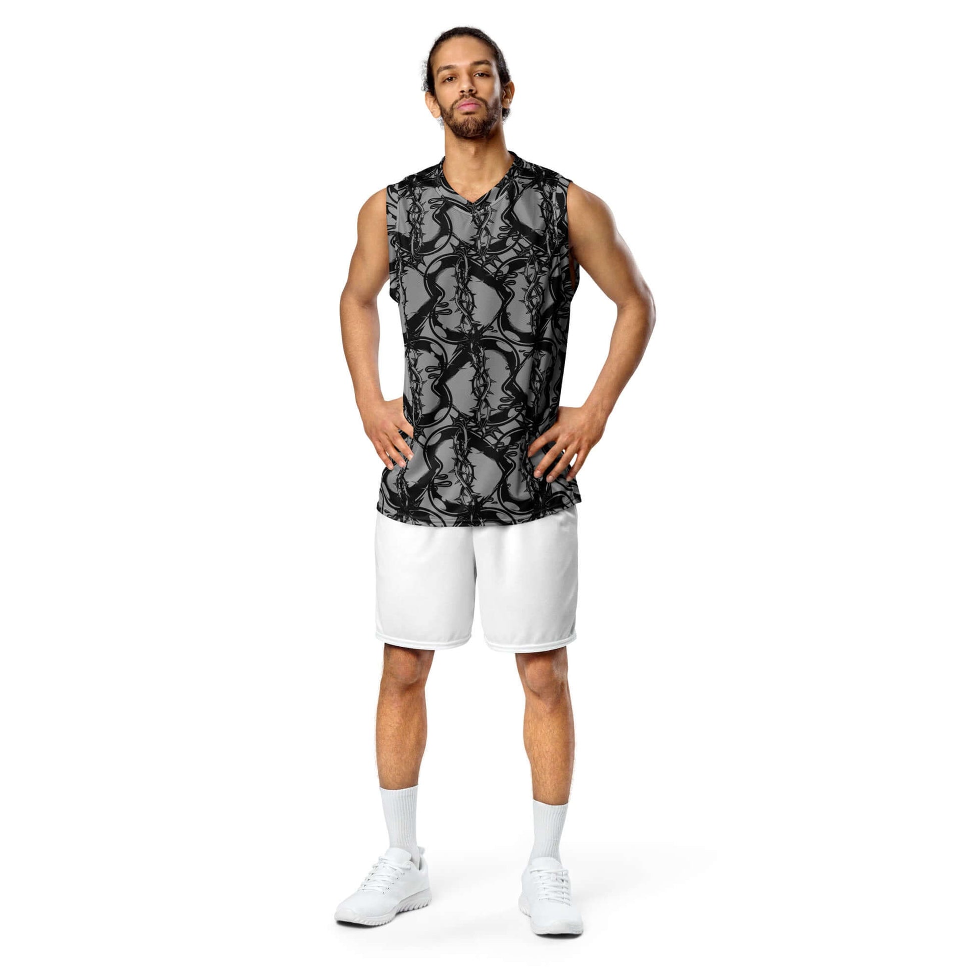 Recyceltes Unisex-Basketballtrikot N°1 im Streetwear-Look aus recyceltem Polyester, perfekt für hohe Leistung und Stil auf und neben dem Spielfeld