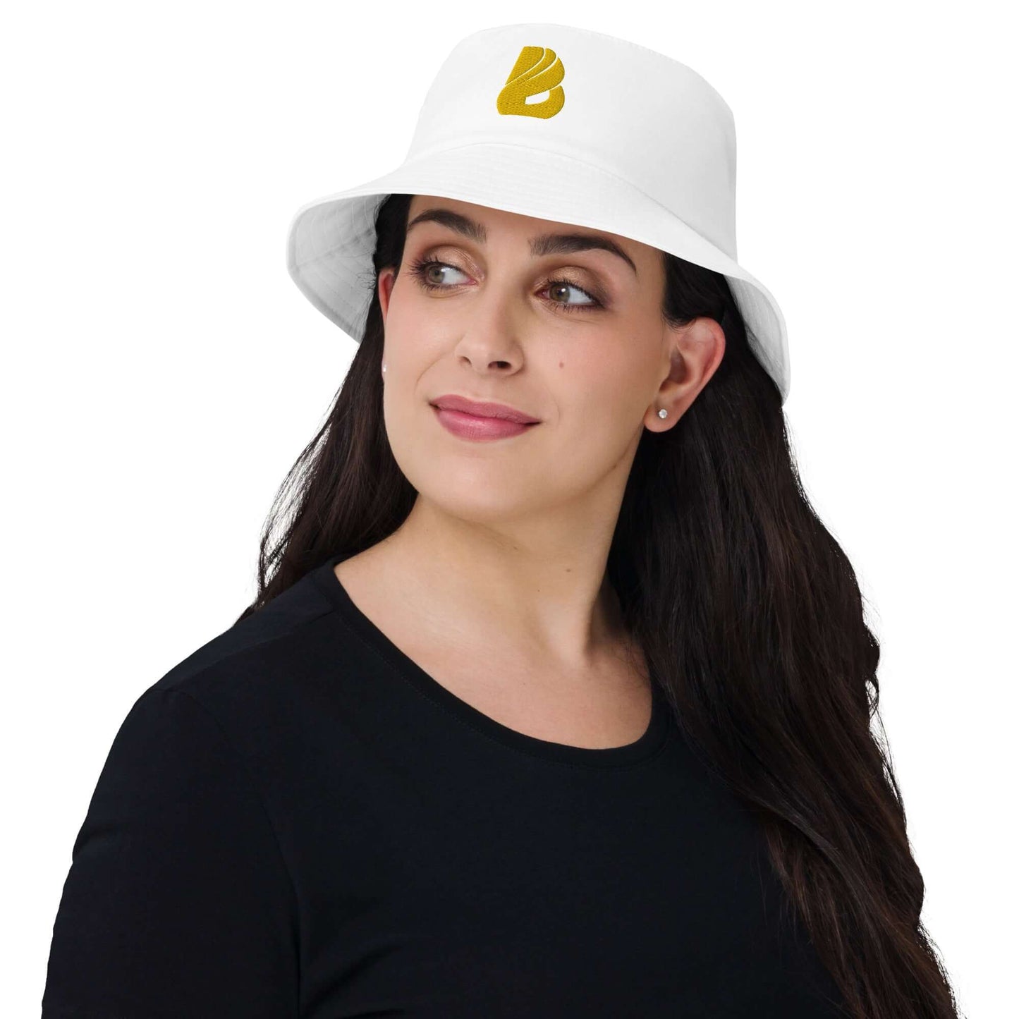 Person wearing Old School-Fischerhut N°2, a vintage-style fishing hat, showcasing timeless design and functionality; perfect for outdoor activities.