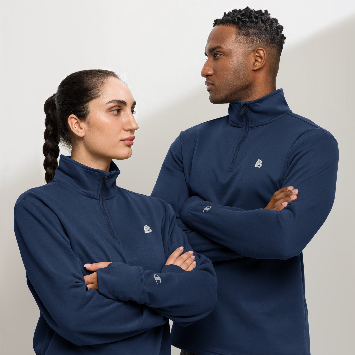 Pullover mit Viertel-Reißverschluss N°0 BONBOZZ Athletic Navy S
