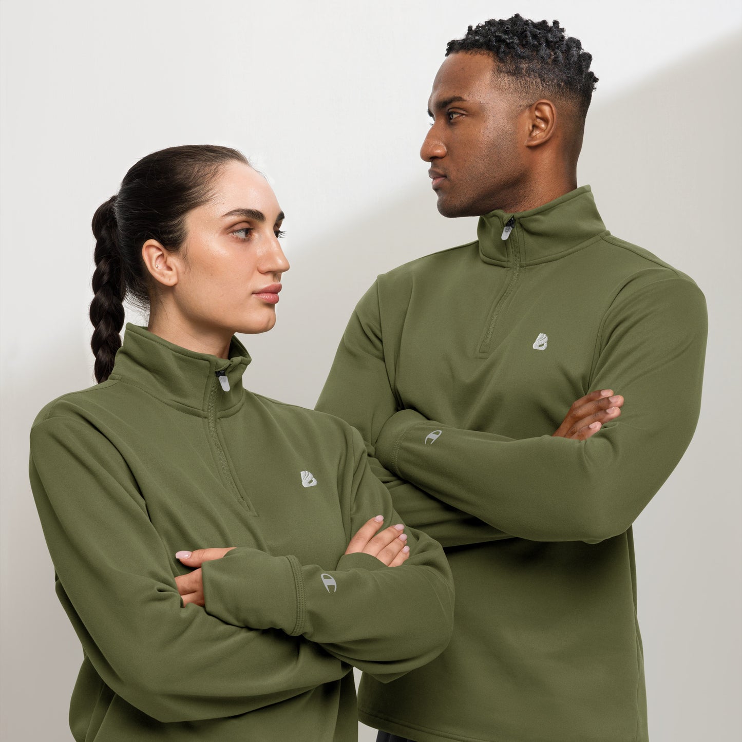 Pullover mit Viertel-Reißverschluss N°0 BONBOZZ Fresh Olive S
