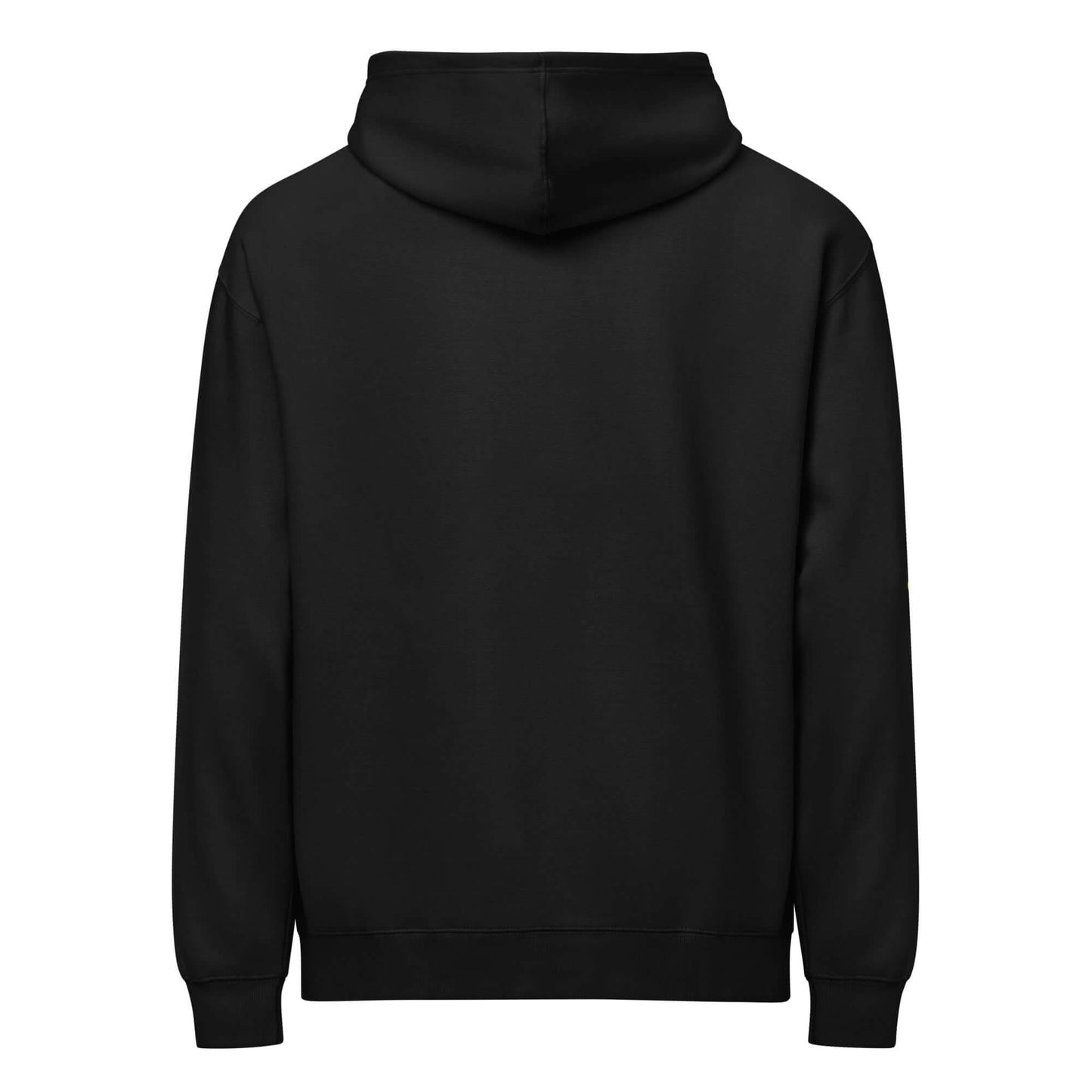 Boxy-Hoodie für Herren in Carbon Grey, Rückansicht, weiches Fleece, oversized Passform, 60% Baumwolle, 40% Polyester