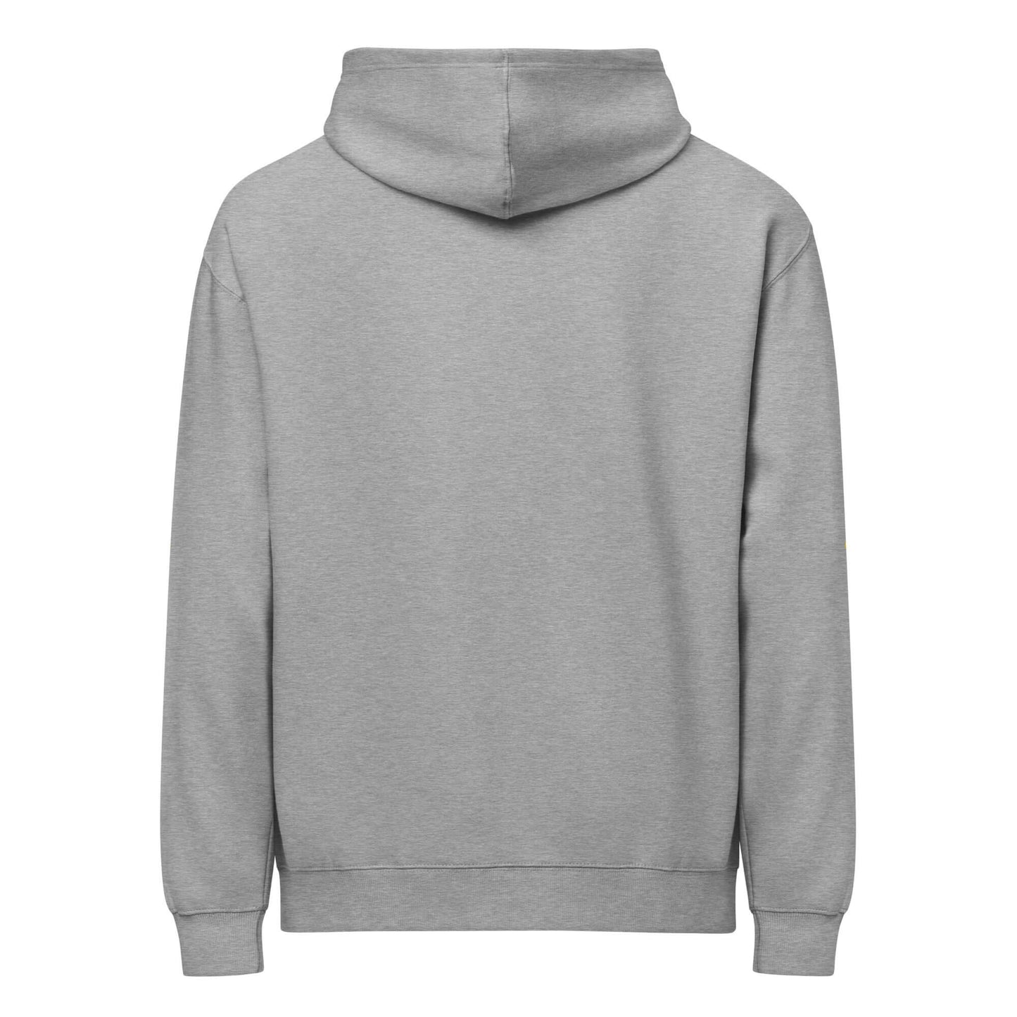 Boxy-Hoodie für Herren in Carbon Grey, Rückansicht mit weicher Fleece-Textur und markanter Boxy-Passform.