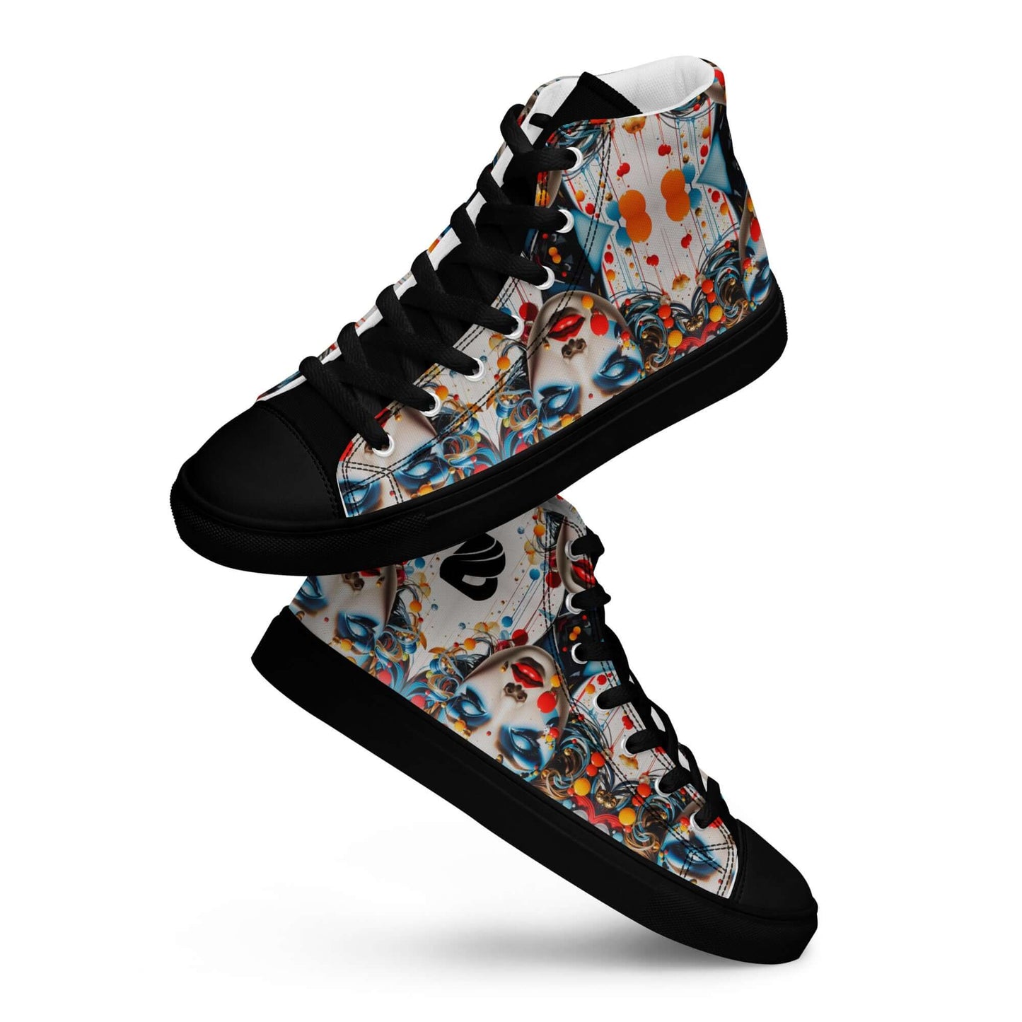 High-Top Leinenschuhe für Herren N°9 mit buntem Muster, atmungsaktiv und handgefertigt, ideal zum Aufpeppen deines Outfits.