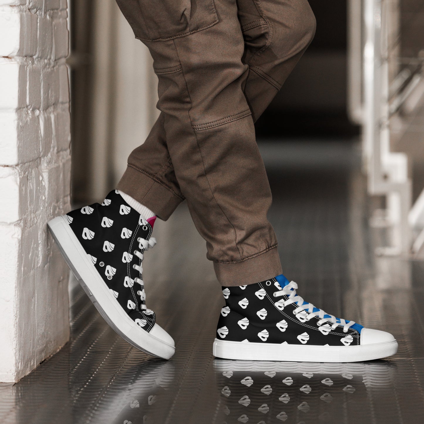High-Top Leinenschuhe für Herren