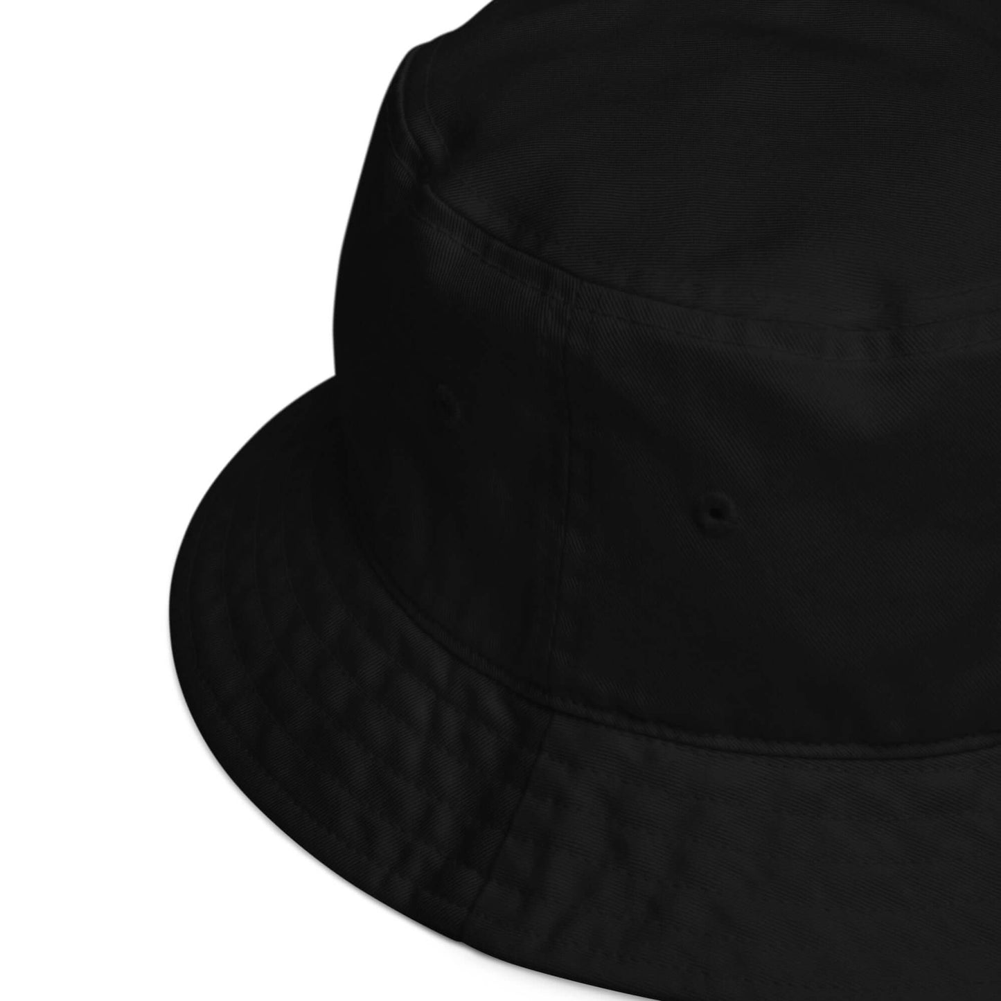 Fischerhut aus Bio-Baumwoll-Twill N°0 in Schwarz, atmungsaktives Material, umweltfreundlich, stilvoller Twill-Hut für jede Garderobe