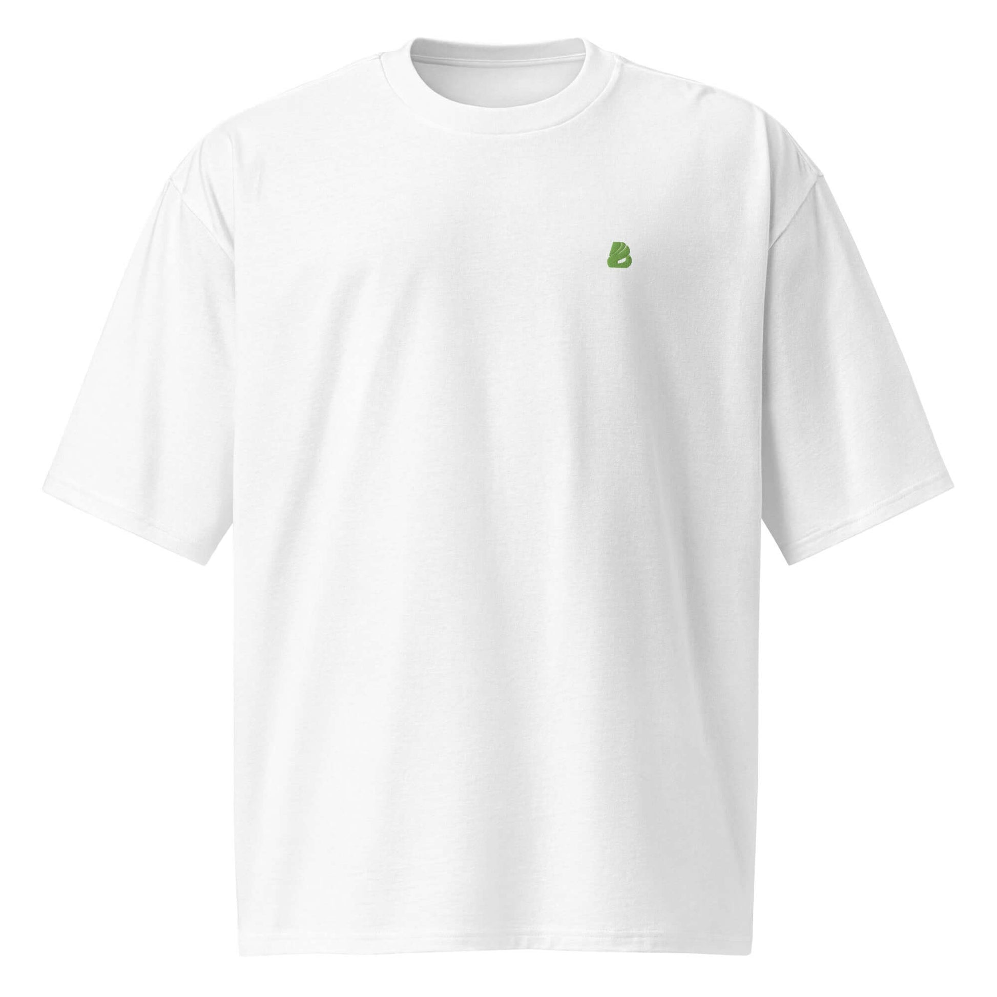 Schweres oversized T-Shirt in Weiß mit minimalistischen Details, ideal für einen urbanen Streetwear-Look und hohen Tragekomfort.