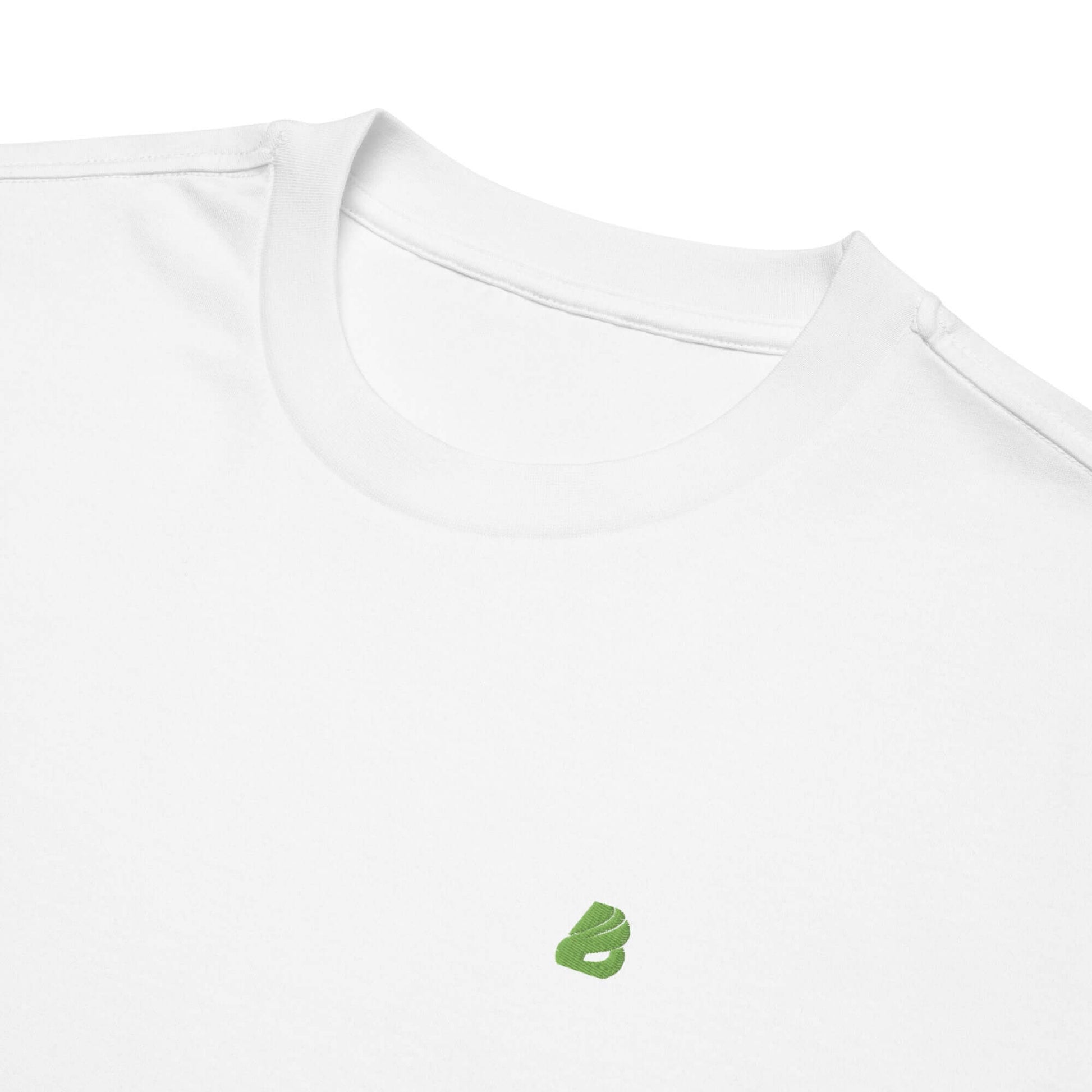 Schweres oversized T-Shirt aus atmungsaktiver Baumwolle, weiß mit minimalistischem Design, ideal für urbanen Streetwear-Look.