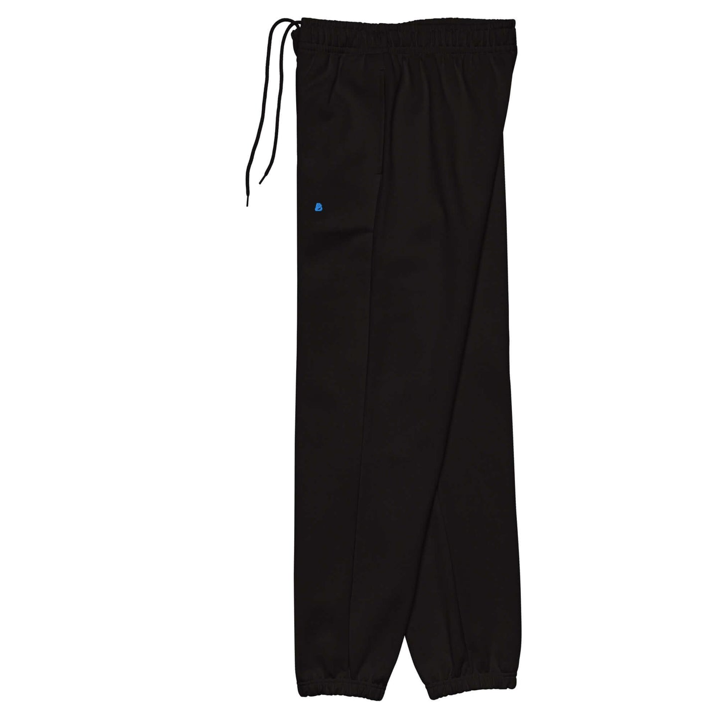 Schwere Jogginghose in Schwarz mit elastischen Bündchen und geräumiger Passform, ideal für täglichen Komfort und 90er-Jahre-Stil.