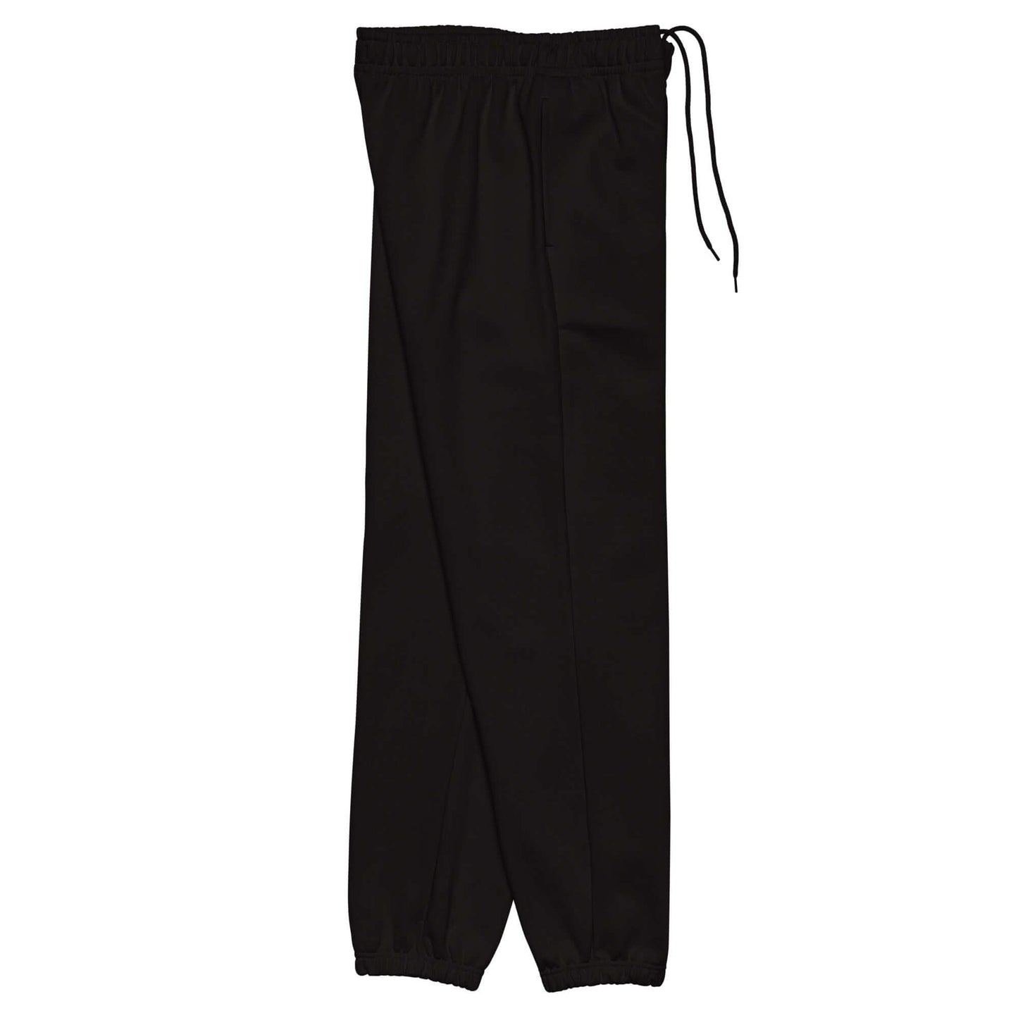 Schwarze Schwere Jogginghose im 90er-Jahre-Stil mit dickem Fleece, elastische Bündchen und tiefen Seitentaschen für Komfort den ganzen Tag.