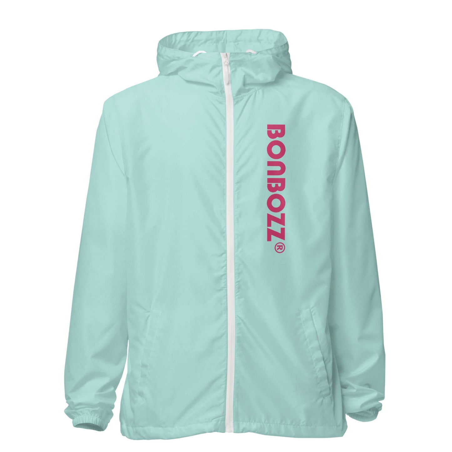 Leichter Unisex-Windbreaker mit Reißverschluss in Mintgrün, wasserabweisend, ideal für Outdoor-Abenteuer.