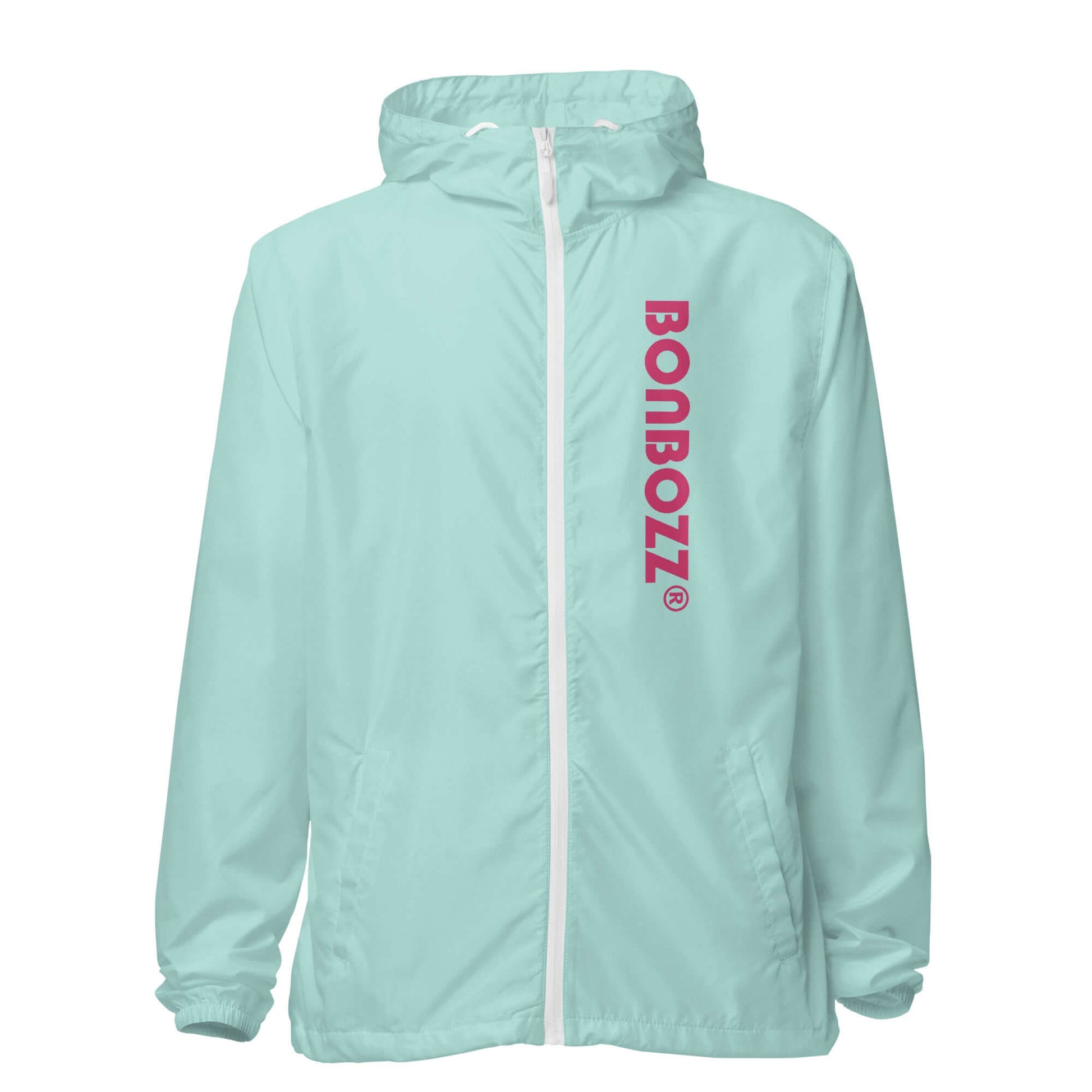 Leichter Unisex-Windbreaker mit Reißverschluss in Mintgrün, wasserabweisend, ideal für Outdoor-Abenteuer.