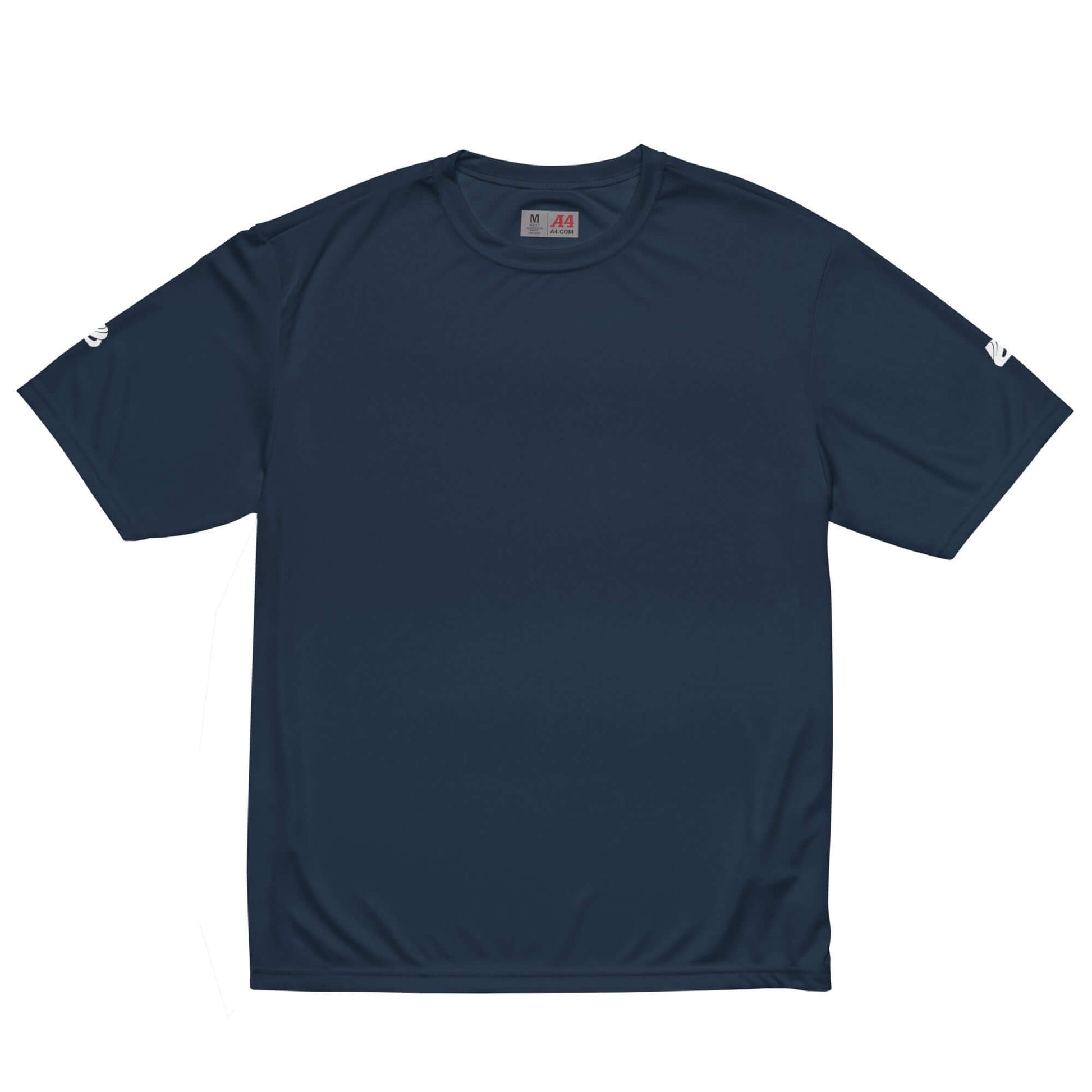 Unisex Performance T-Shirt mit Rundhalsausschnitt N°0 in navy, ideal für sportliche Aktivitäten, aus feuchtigkeitsabsorbierendem Gewebe.
