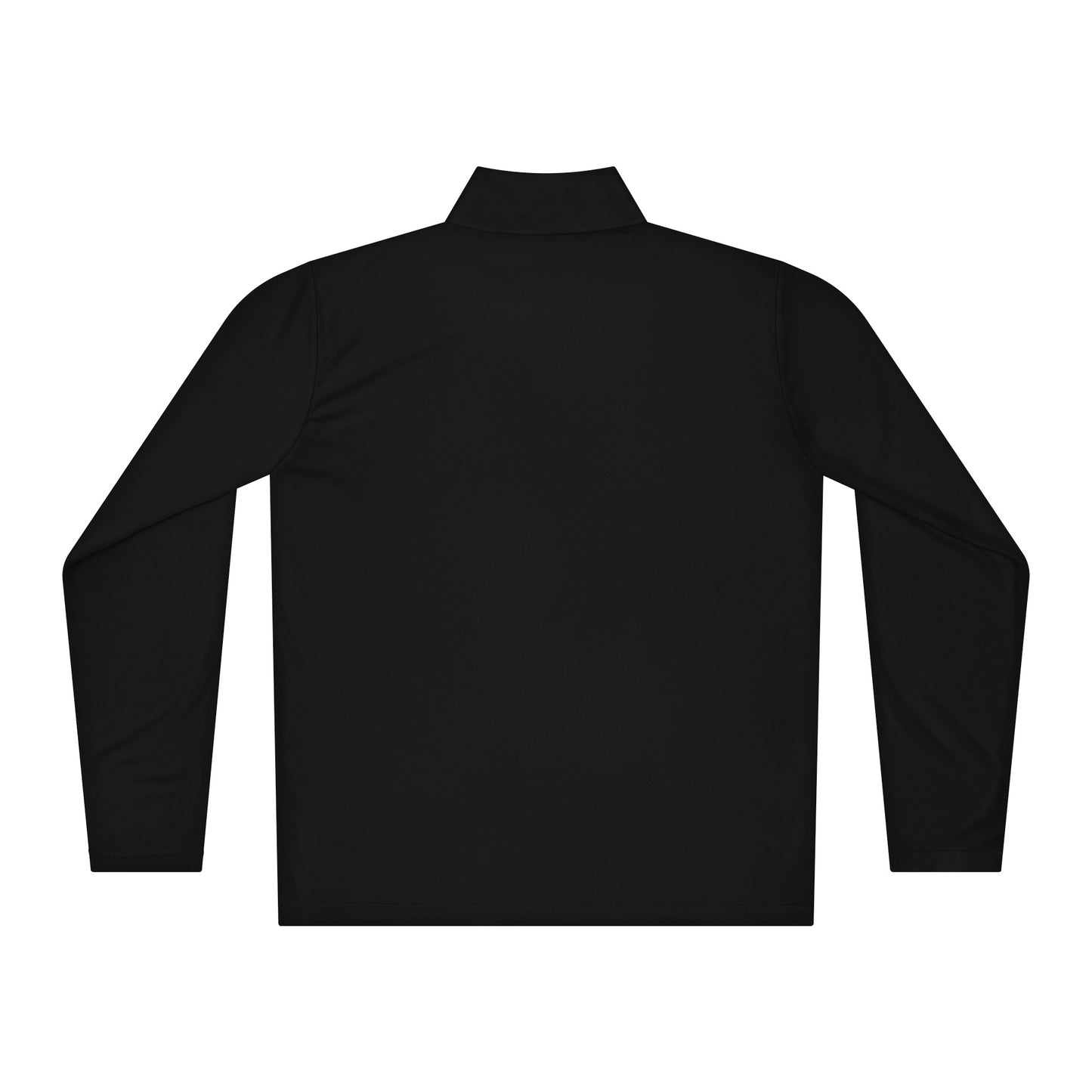 Schwarzer ultraleichter Pullover mit Viertel-Reißverschluss und langer Ärmelansicht.