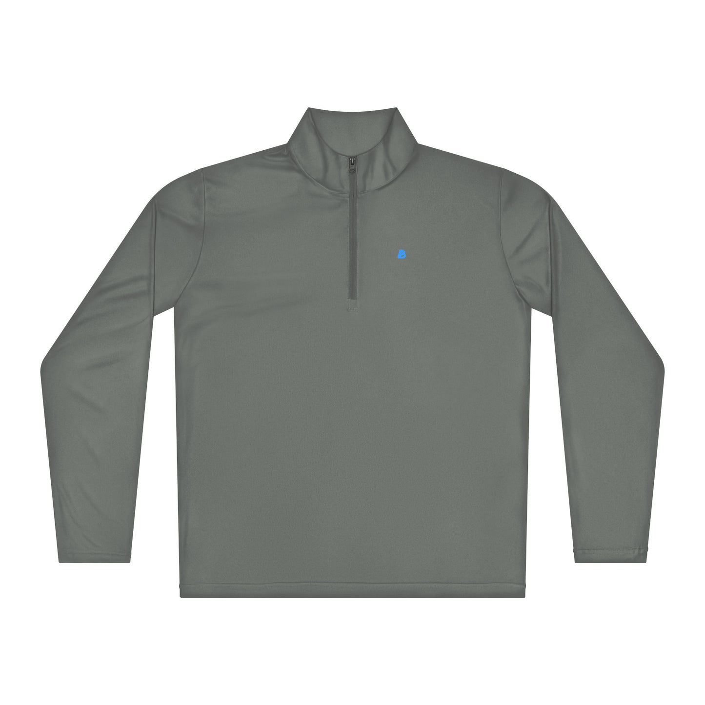 Leichter Pullover mit Viertel-Reißverschluss in Grau, feuchtigkeitsableitend und geruchsabweisend, ideal für Zwiebellook.