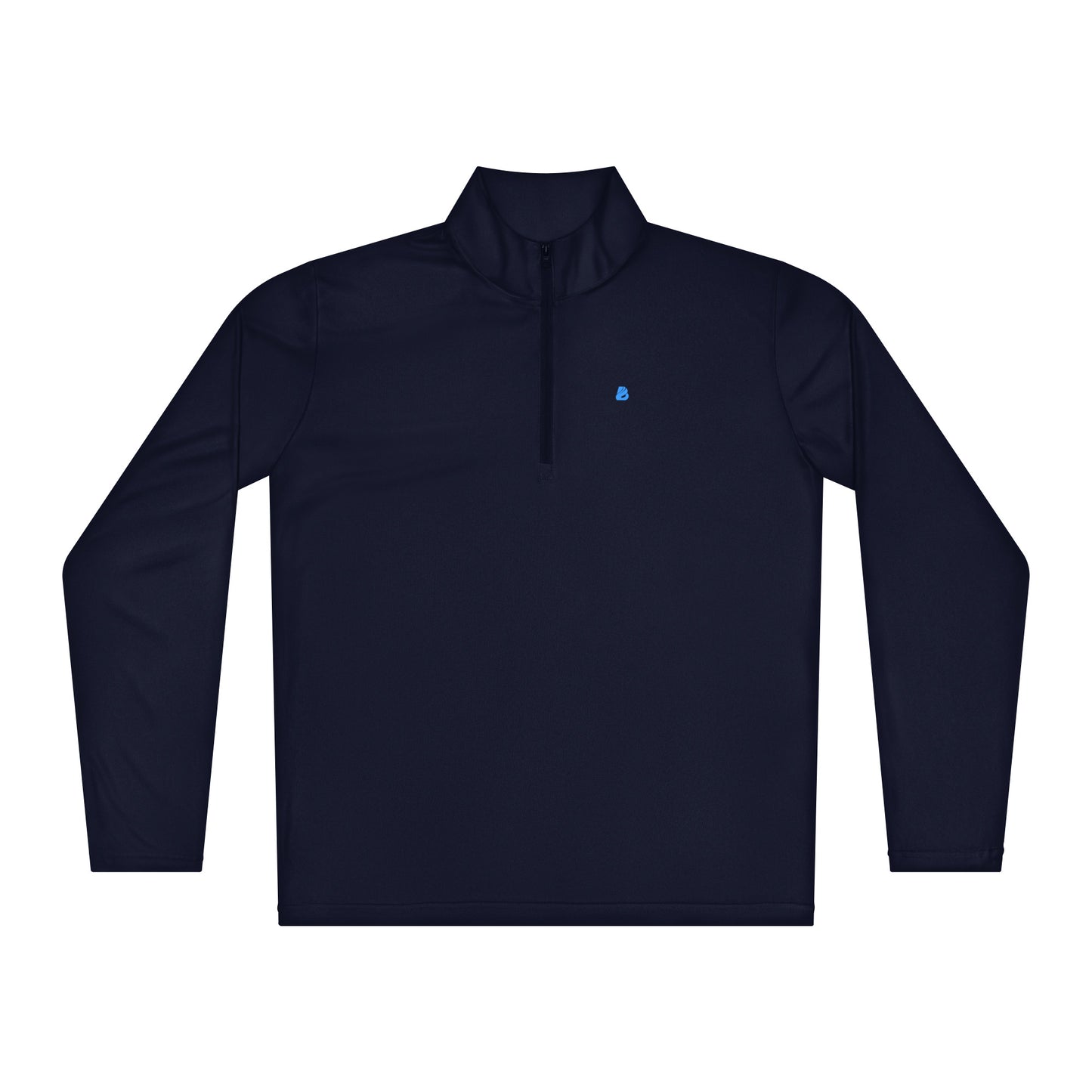 Leichter Pullover mit Viertel-Reißverschluss in Dunkelblau, feuchtigkeitsableitend, ultraleicht, aus 100% Polyester, ideal für Zwiebellook.