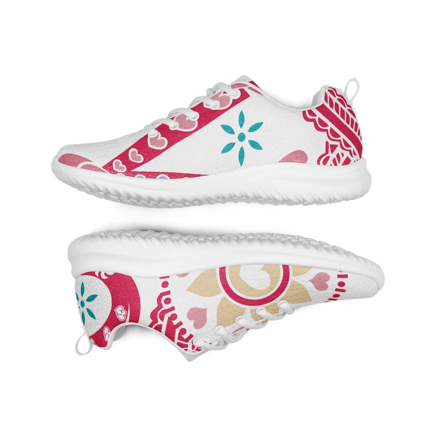 Damen-Turnschuhe N°2 mit farbenfrohem Muster, atmungsaktivem Futter und gepolstertem Kragen, ideal für Komfort und Stil.