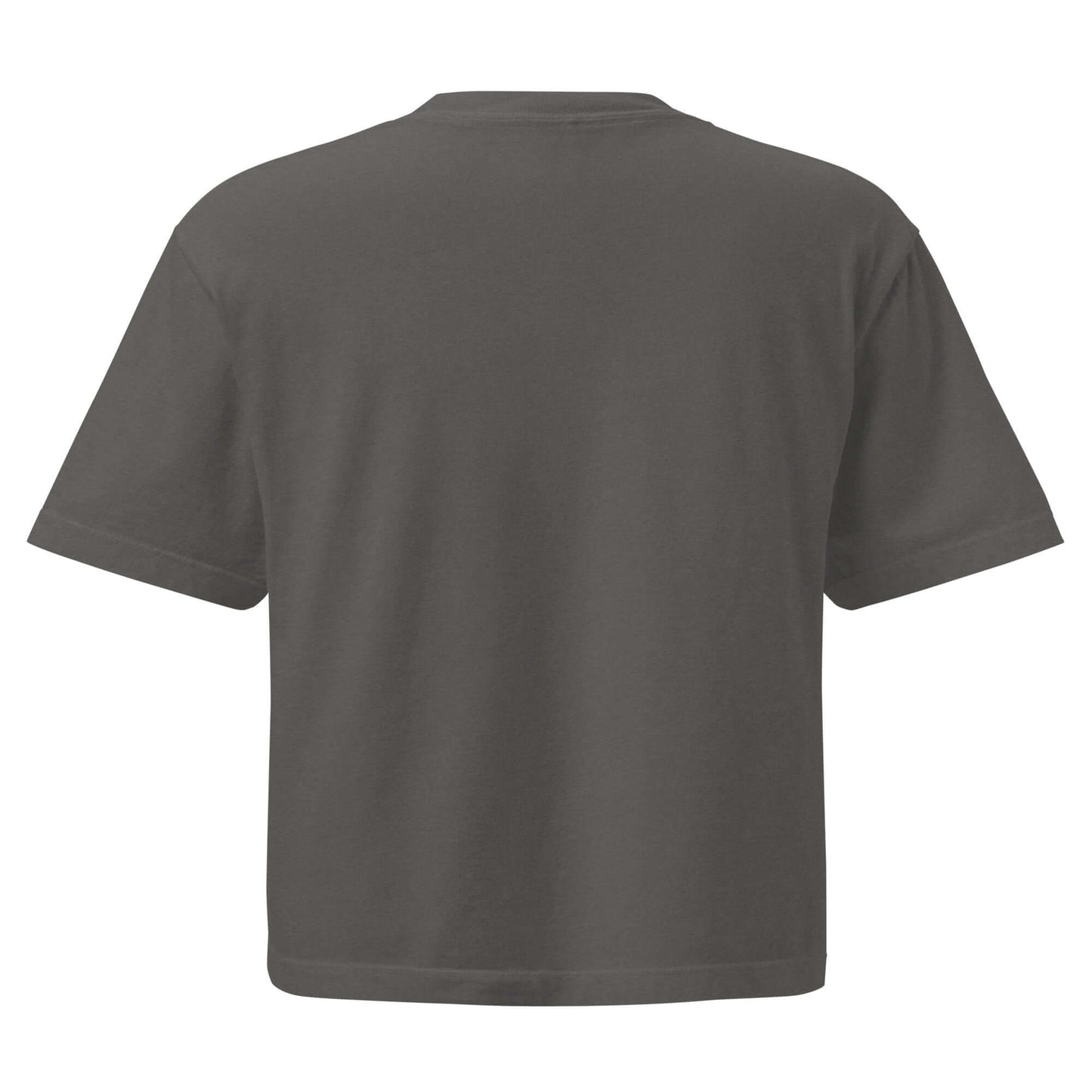 Schweres Damen T-Shirt im Boxy-Schnitt in kastenförmiger, mittellanger Passform aus 100% Baumwolle, umweltfreundlich und langlebig.