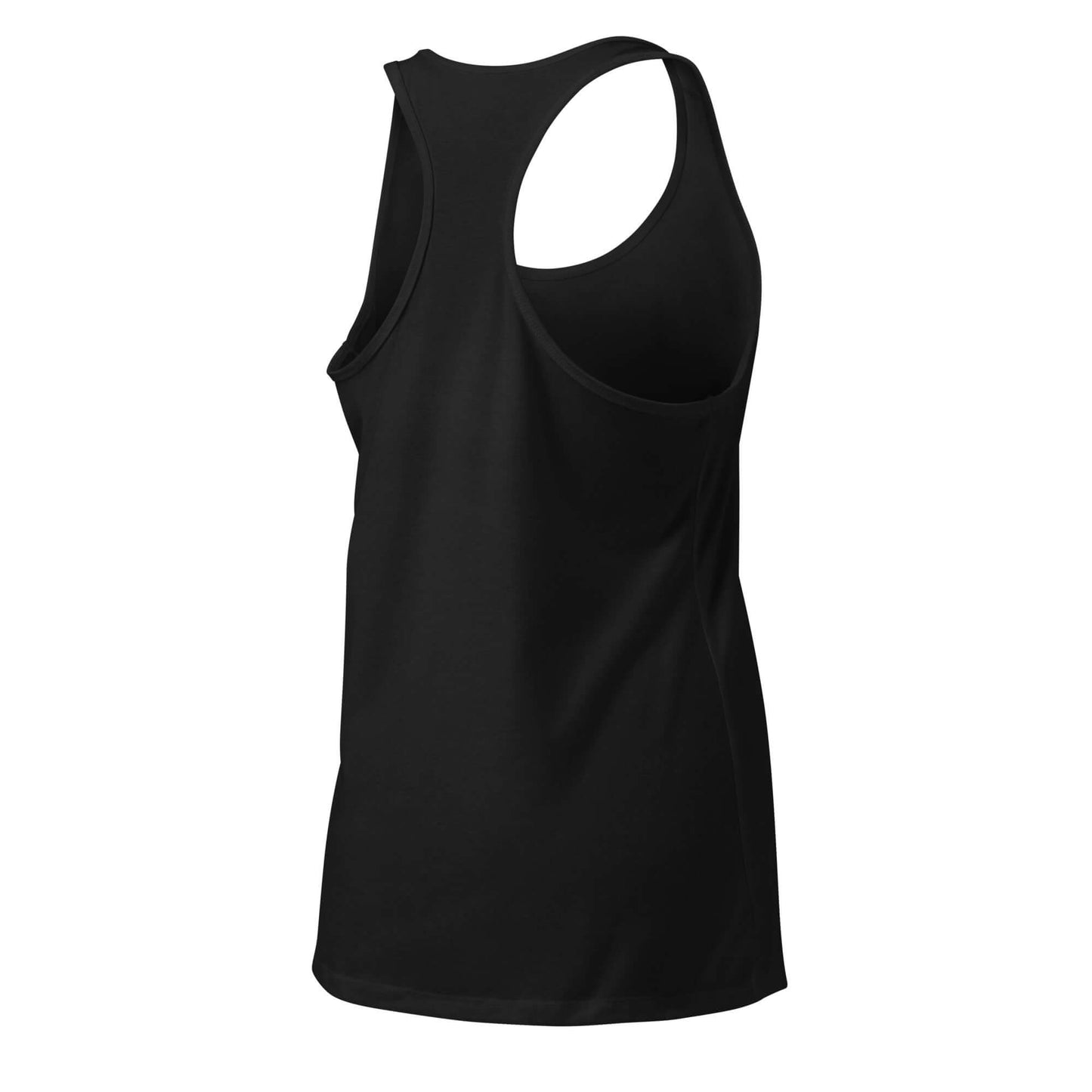 Ideales Racerback-Tanktop für Damen in Schwarz, elegant und dehnbar, perfekt für Fitness und Alltag.