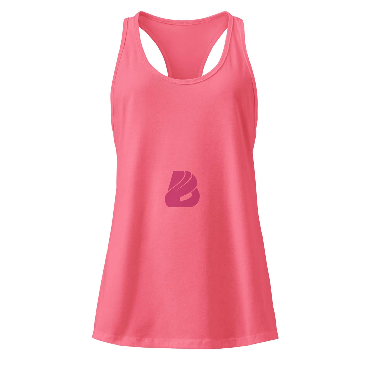 Ideales Racerback-Tanktop für Damen in Pink, perfekt für Fitnessstudio oder Alltag, weich, dehnbar, mit klaren Nähten für eleganten Look.
