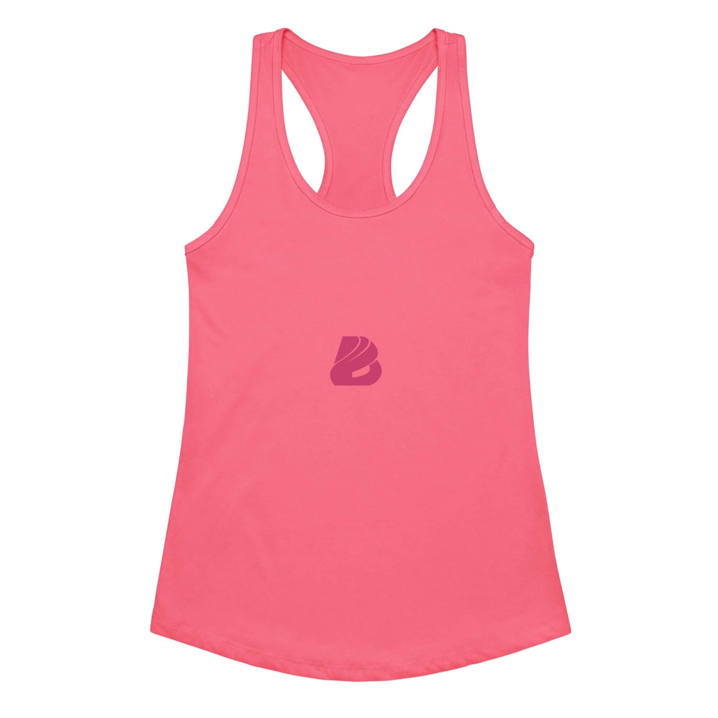 Ideales Racerback-Tanktop für Damen in pink, perfekt für Fitness und Alltag, bietet Komfort und Stil mit weichem, dehnbarem Material.