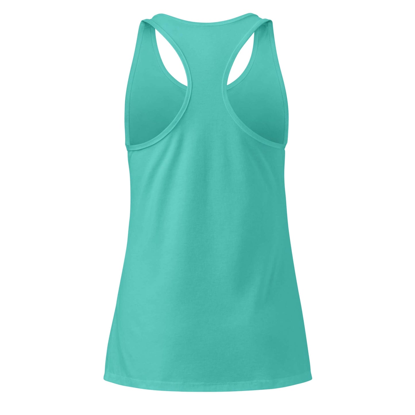 Ideales Racerback-Tanktop für Damen in hellem Blau, Rückansicht