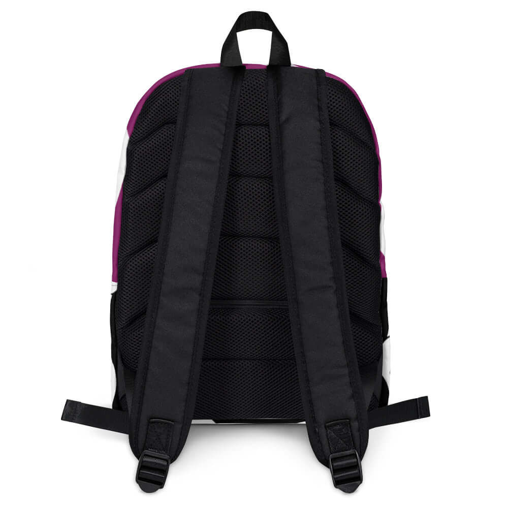 Back view of Rucksack N°1 showing padded straps and black waterproof material for daily use and sports activities.