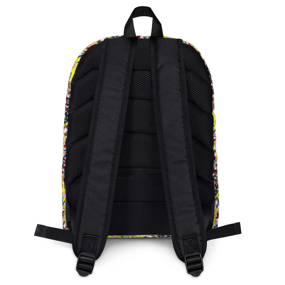 Back view of Rucksack N°3 with padded straps, ideal for daily use and sports activities, featuring a water-resistant design.