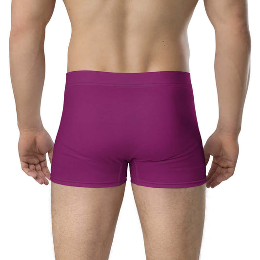Boxer-Briefs N°5 in purple, showcasing seamless back design and mid-waist fit for all-day comfort and support.