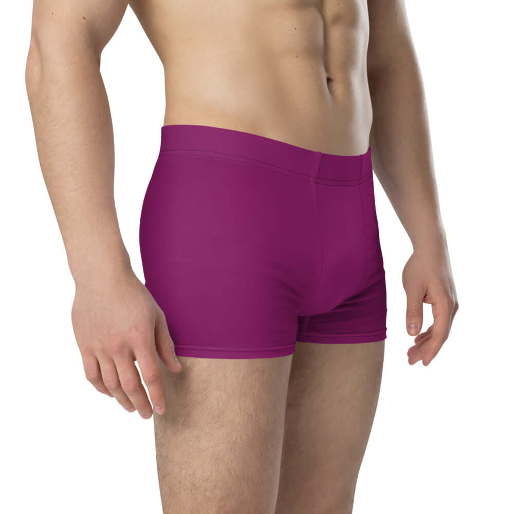 Boxer-Briefs N°5 in purple, made from soft, stretchy material for all-day comfort, mid-waist design with a supportive front pouch.