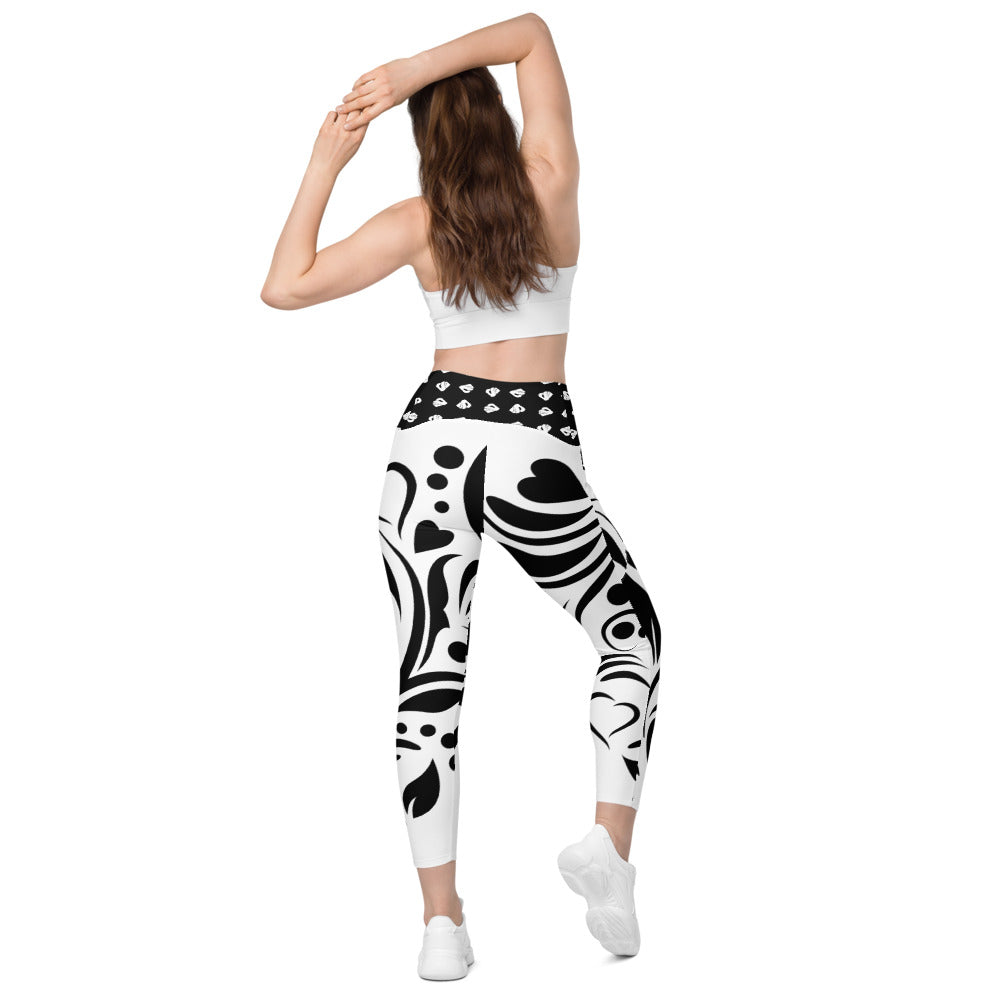 V-Bund-Leggings mit Taschen N°0 BONBOZZ