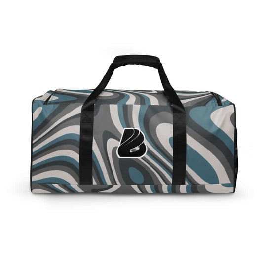 Weekender N°10 with stylish pattern and adjustable shoulder straps, ideal for travel, gym, or daily use, featuring secure pockets.