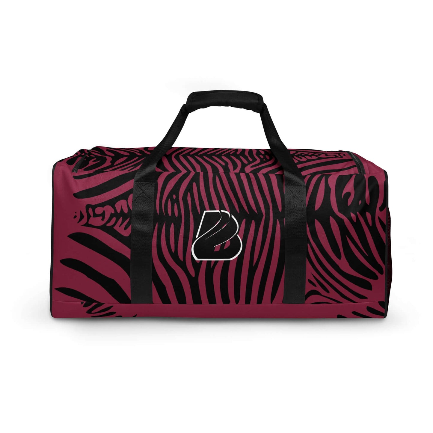 Weekender N°23 travel bag with zebra print, spacious design, adjustable straps, ideal for gym or daily errands.