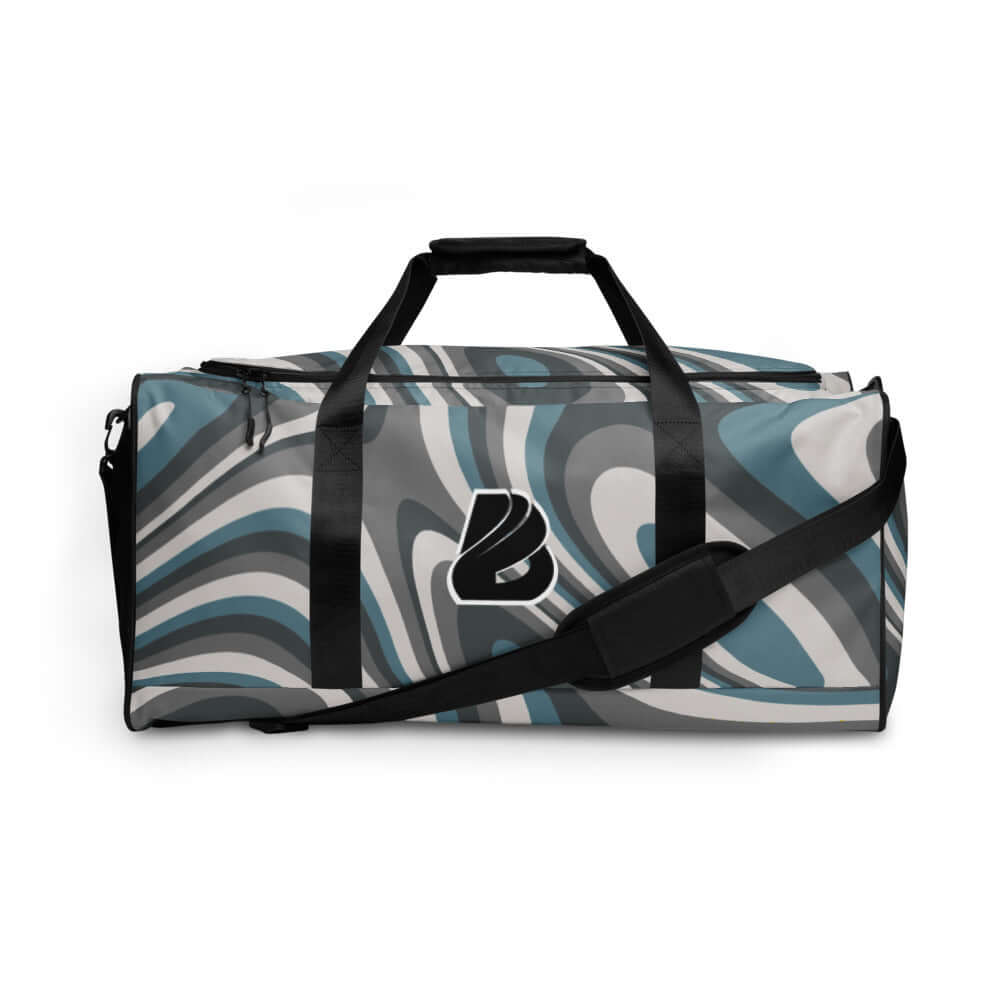 Weekender N°10 travel bag with abstract pattern, featuring adjustable shoulder straps and ample storage space for versatile use.