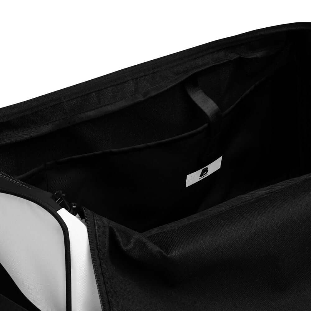 Interior view of Weekender N°12 showcasing spacious compartment and secure pockets for travel and daily use.